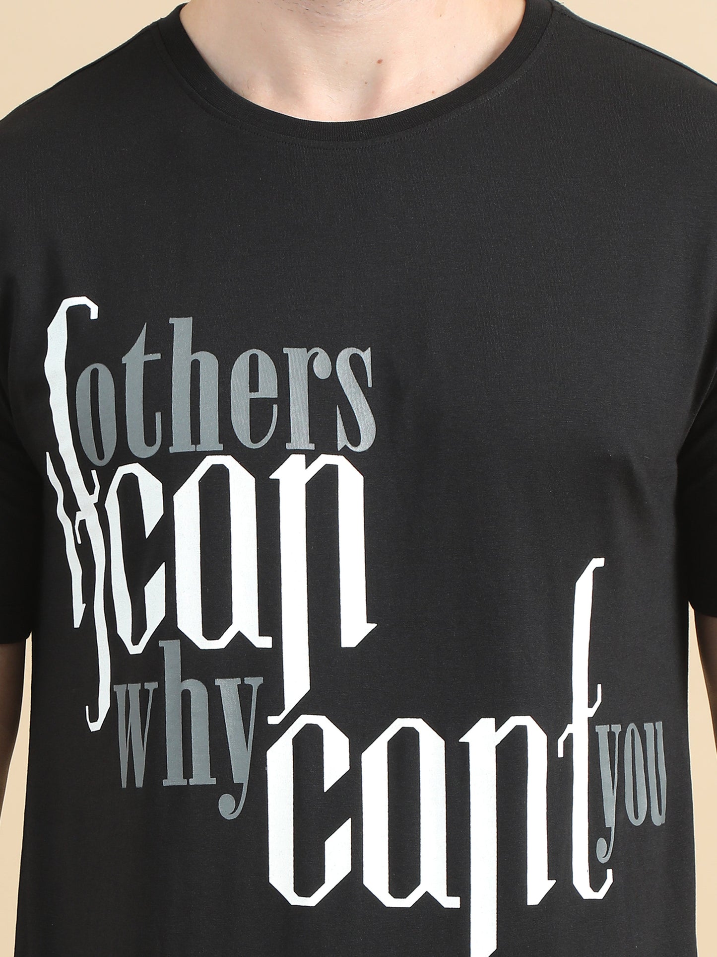 If Others Can Why Can't You Men Printed T-Shirt- Black