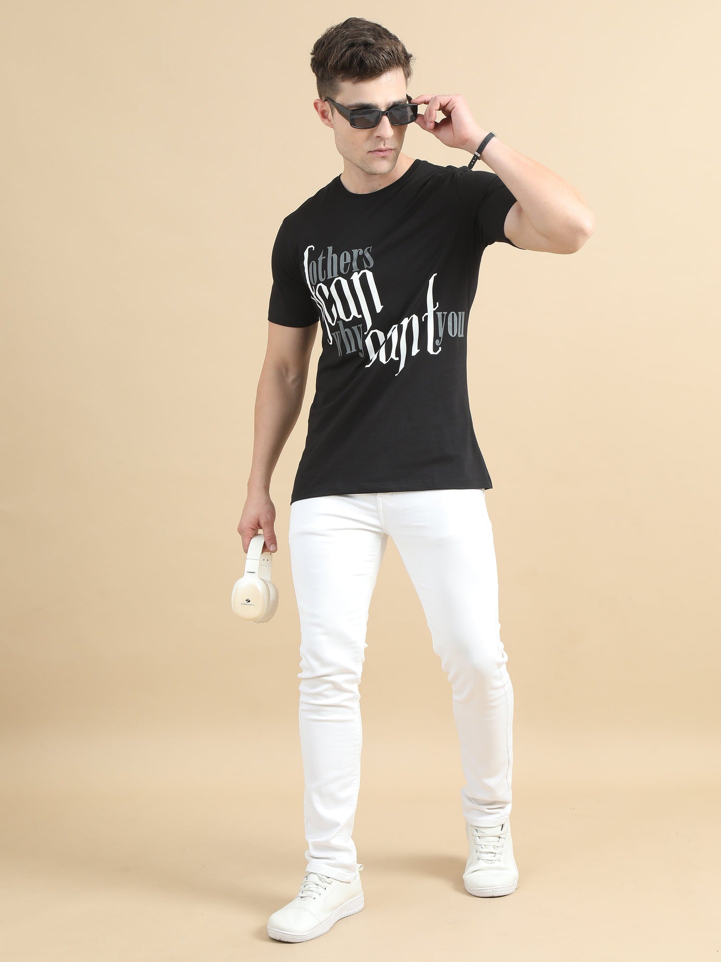 If Others Can Why Can't You Men Printed T-Shirt- Black