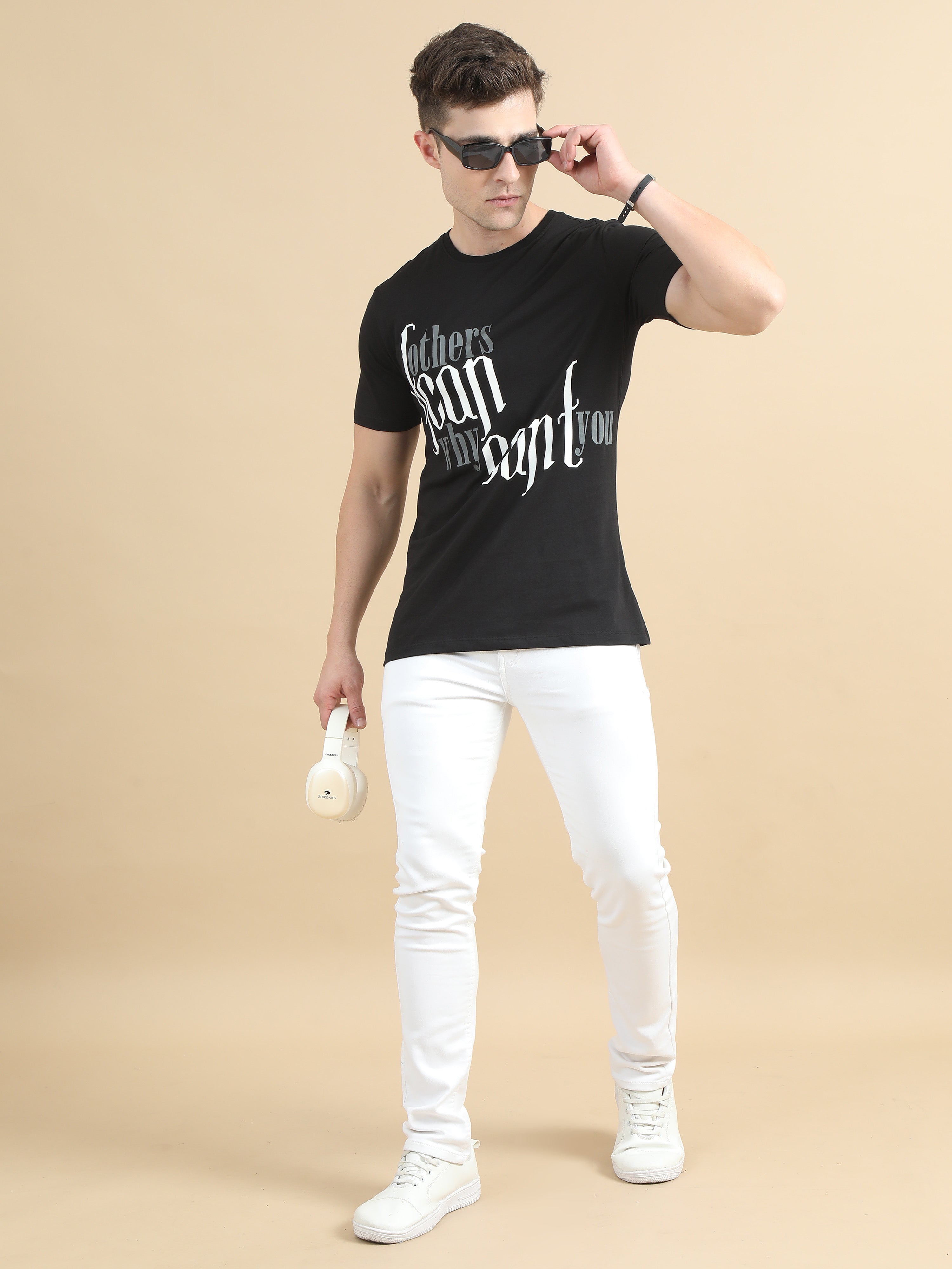 If Others Can Why Can't You Men Printed T-Shirt- Black