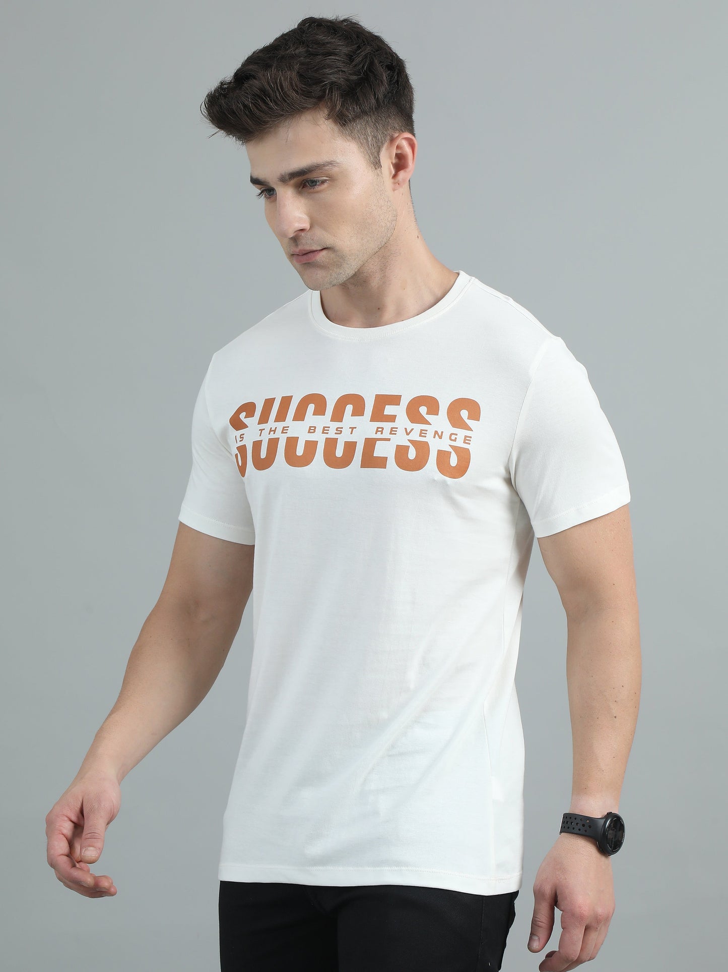 Success Printed T-Shirt- White