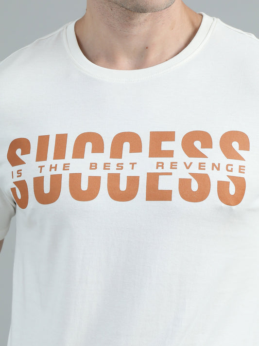 Success Printed T-Shirt- White
