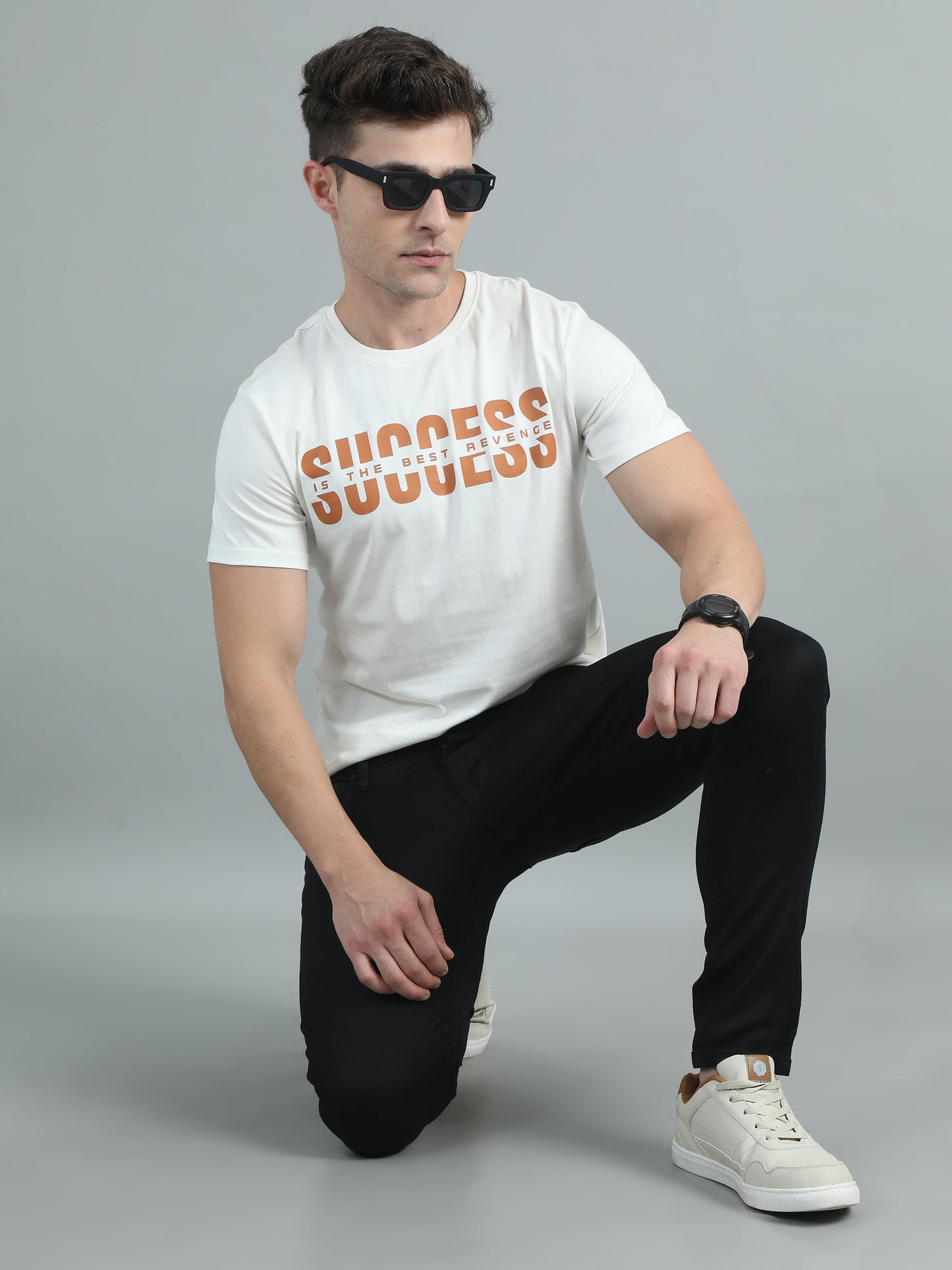 Success Printed T-Shirt- White