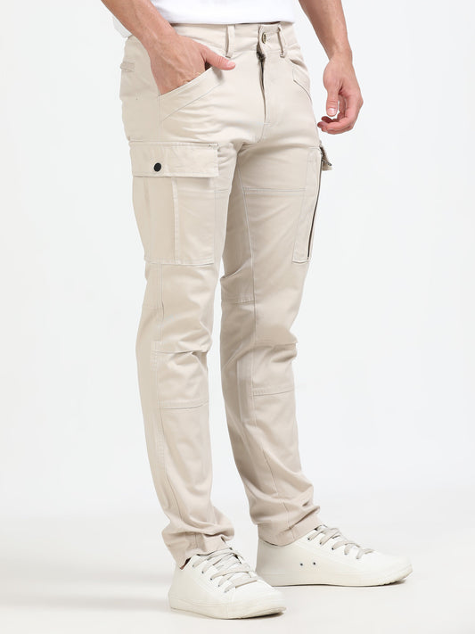 Men Heavy Cargo-Cream