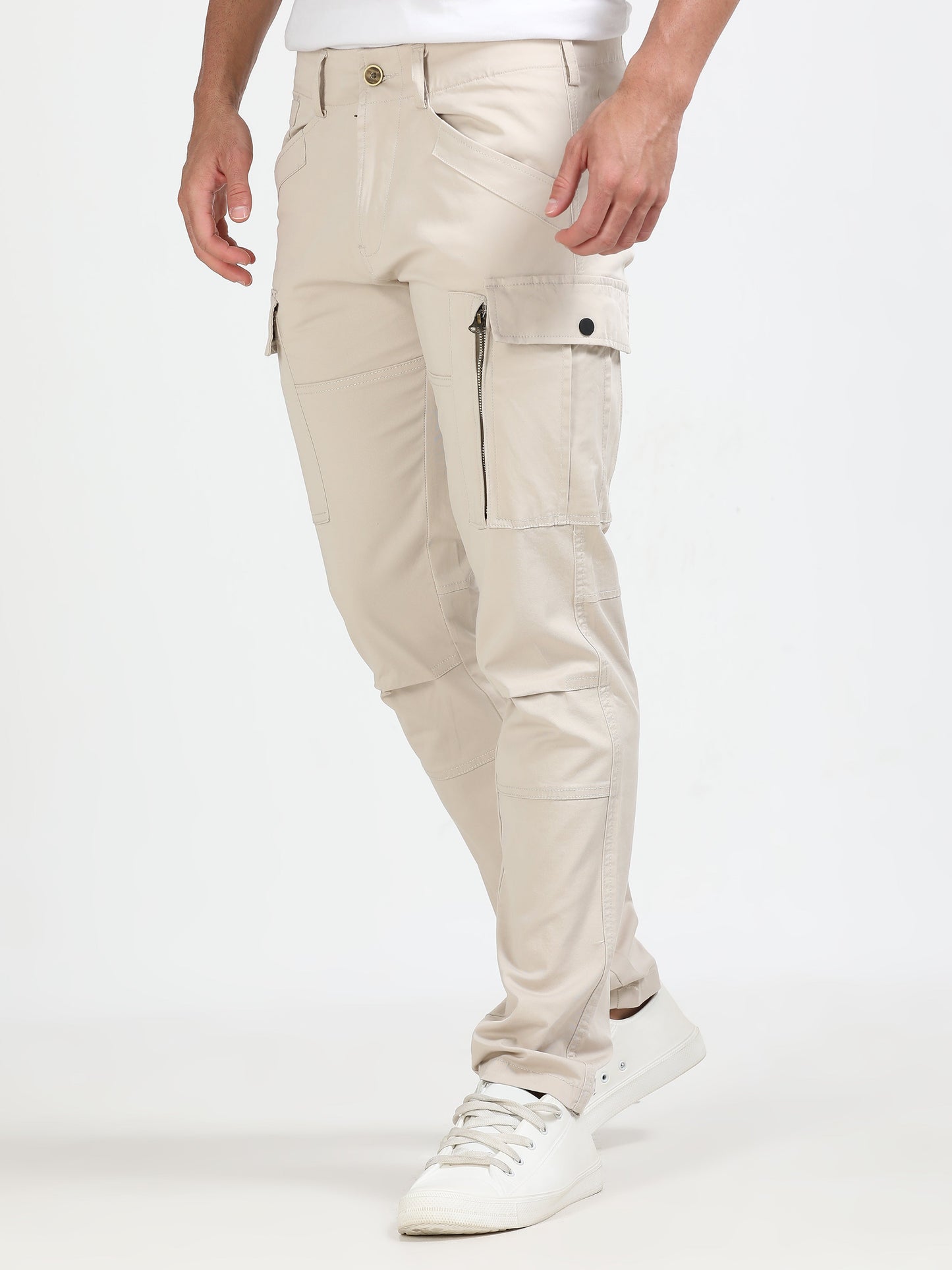 Men Heavy Cargo-Cream