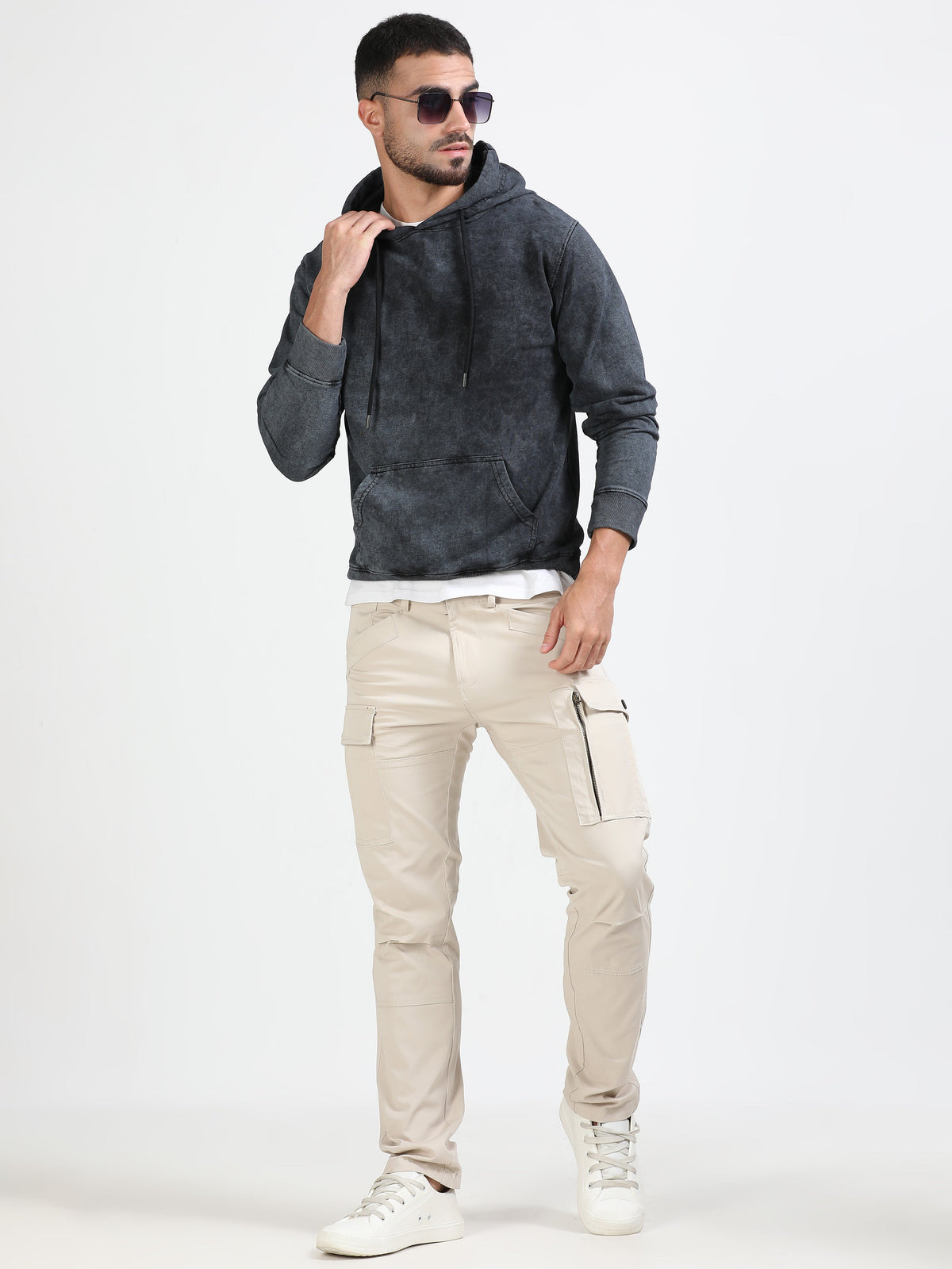 Men Heavy Cargo-Cream