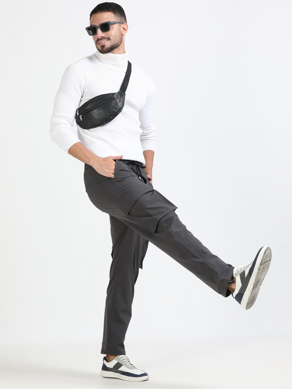 Men Parachute Cargo-Dk Grey