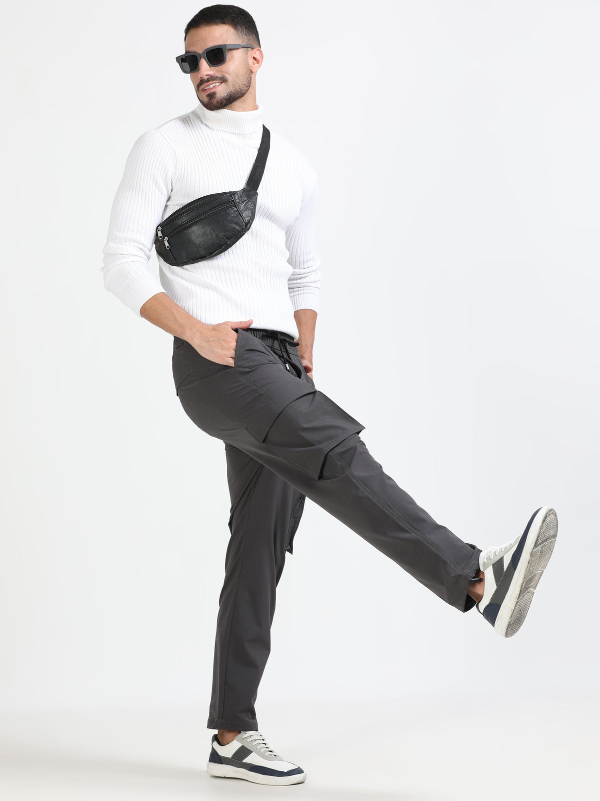 Men Parachute Cargo-Dk Grey
