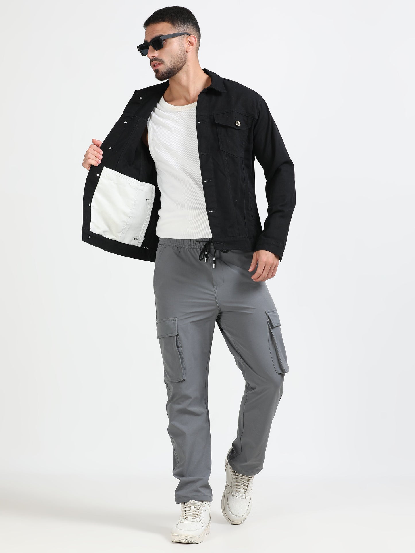 Men Parachute Cargo-Lt Grey