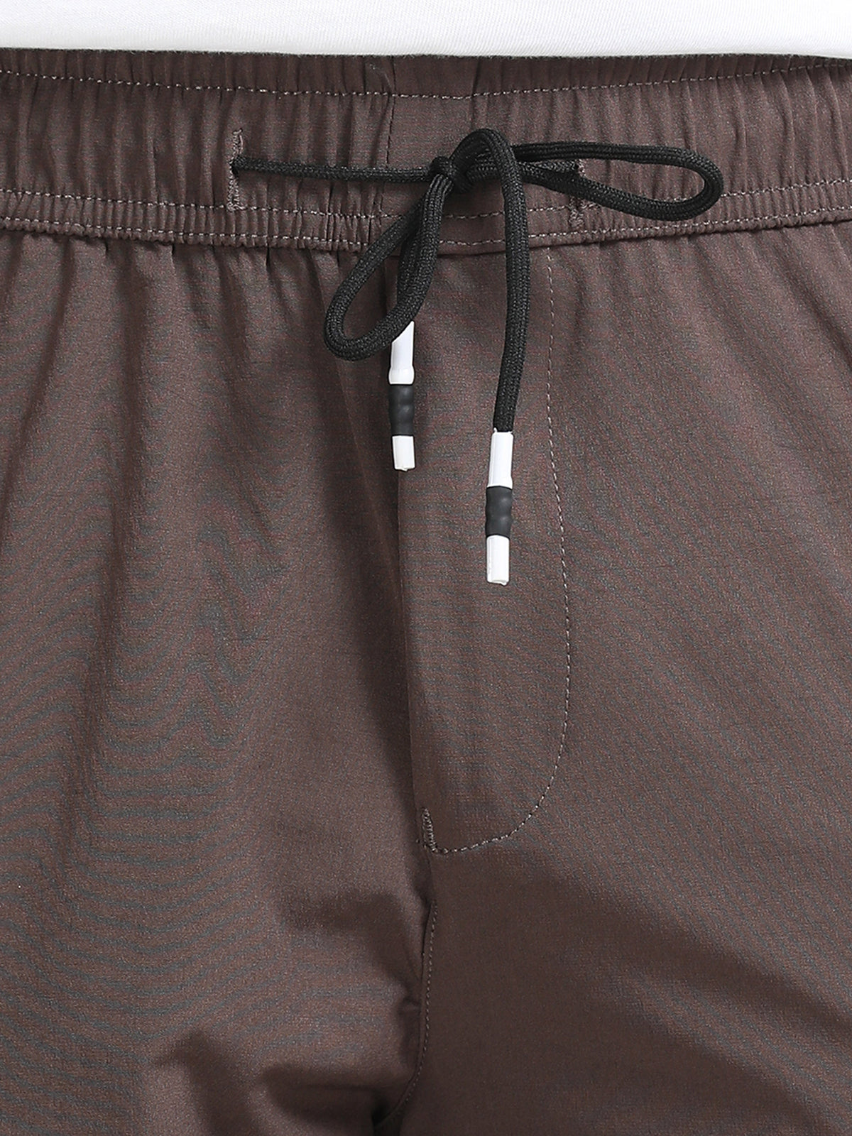 Men Parachute Cargo Shorts-Brown