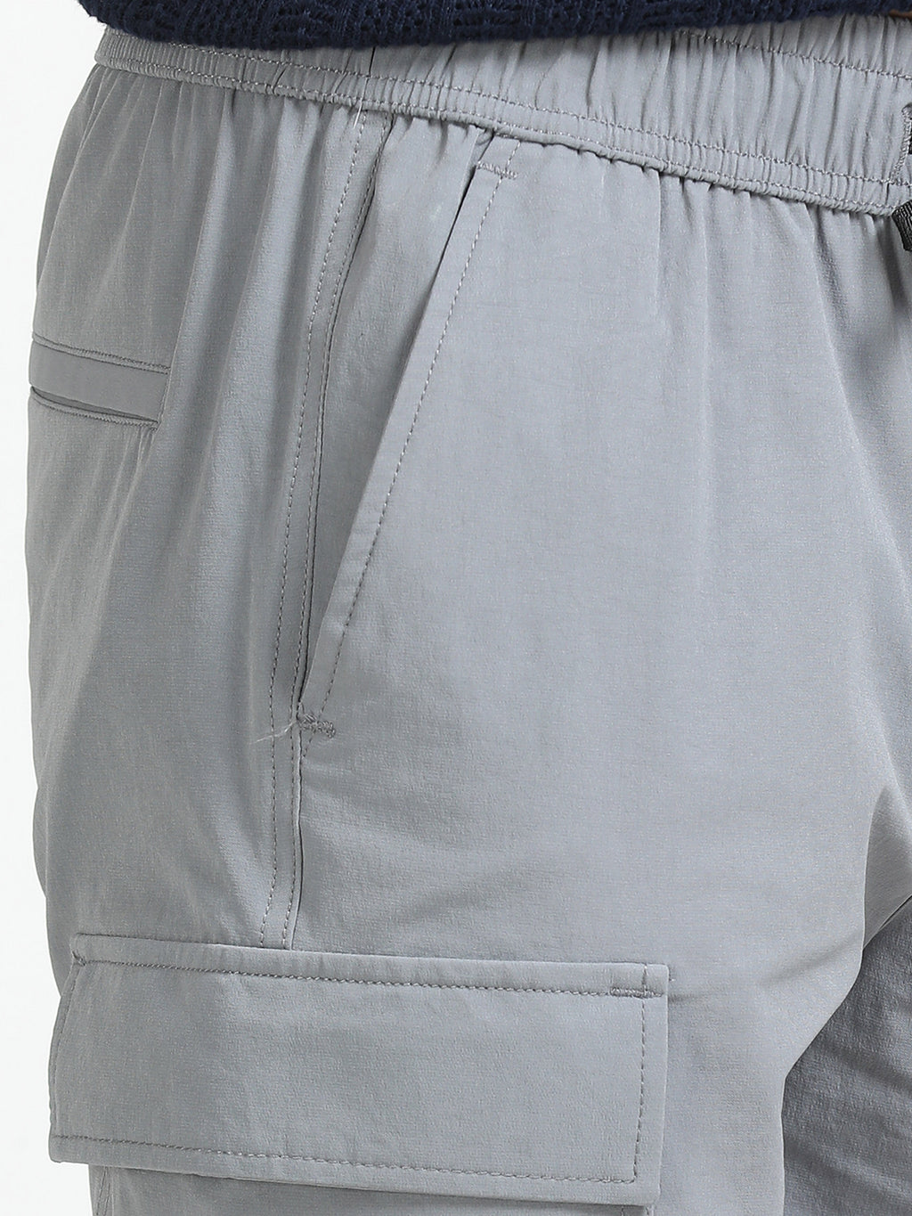 Men Parachute Cargo Shorts-Stone