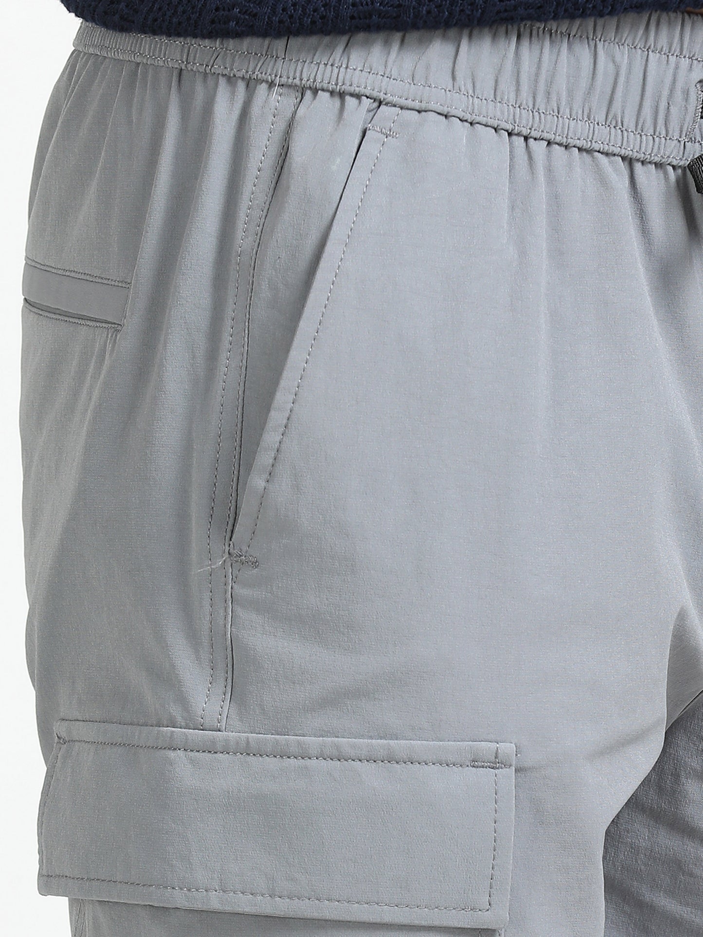 Men Parachute Cargo Shorts-Stone