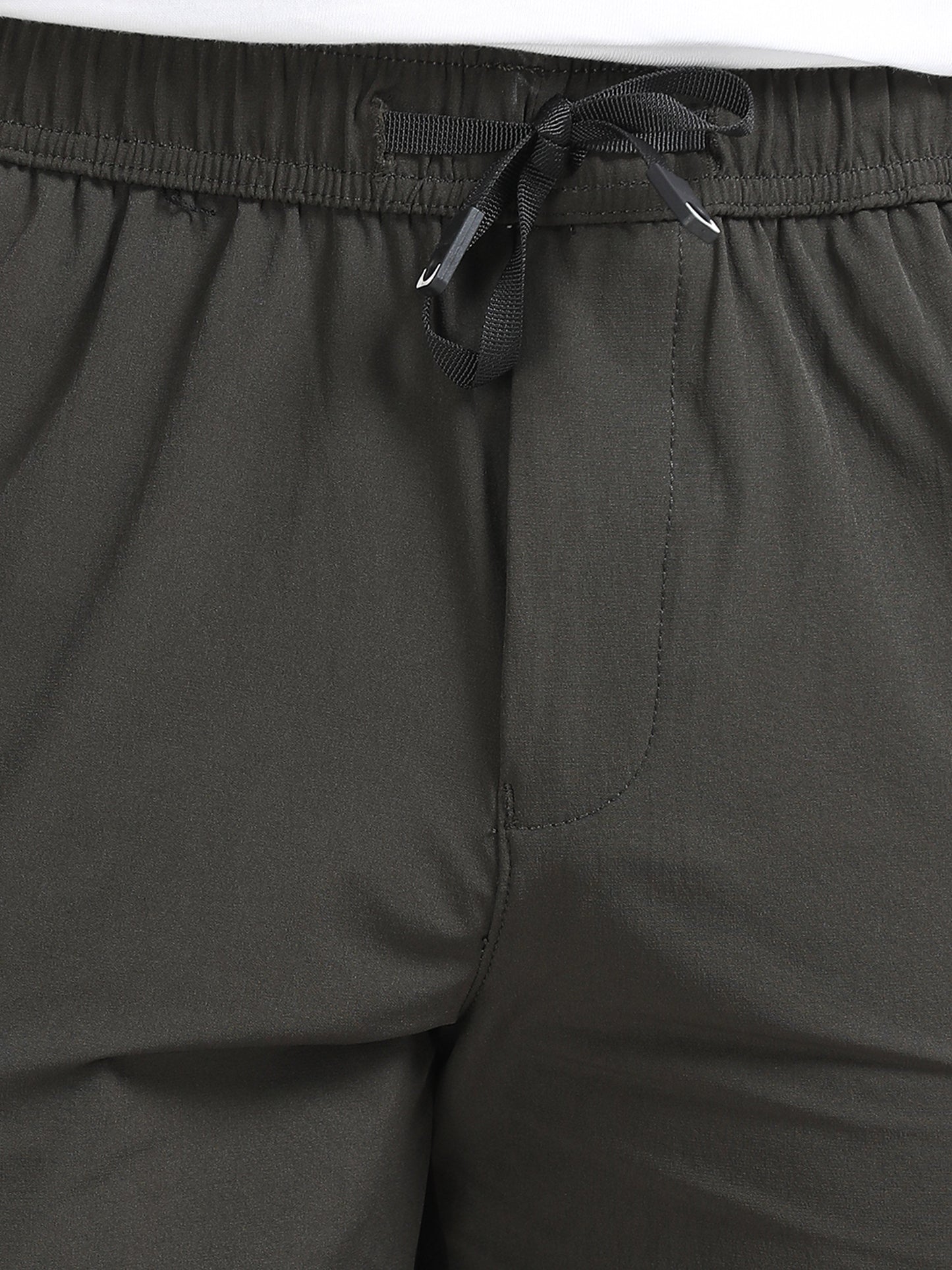 Men Parachute Cargo Shorts-Olive