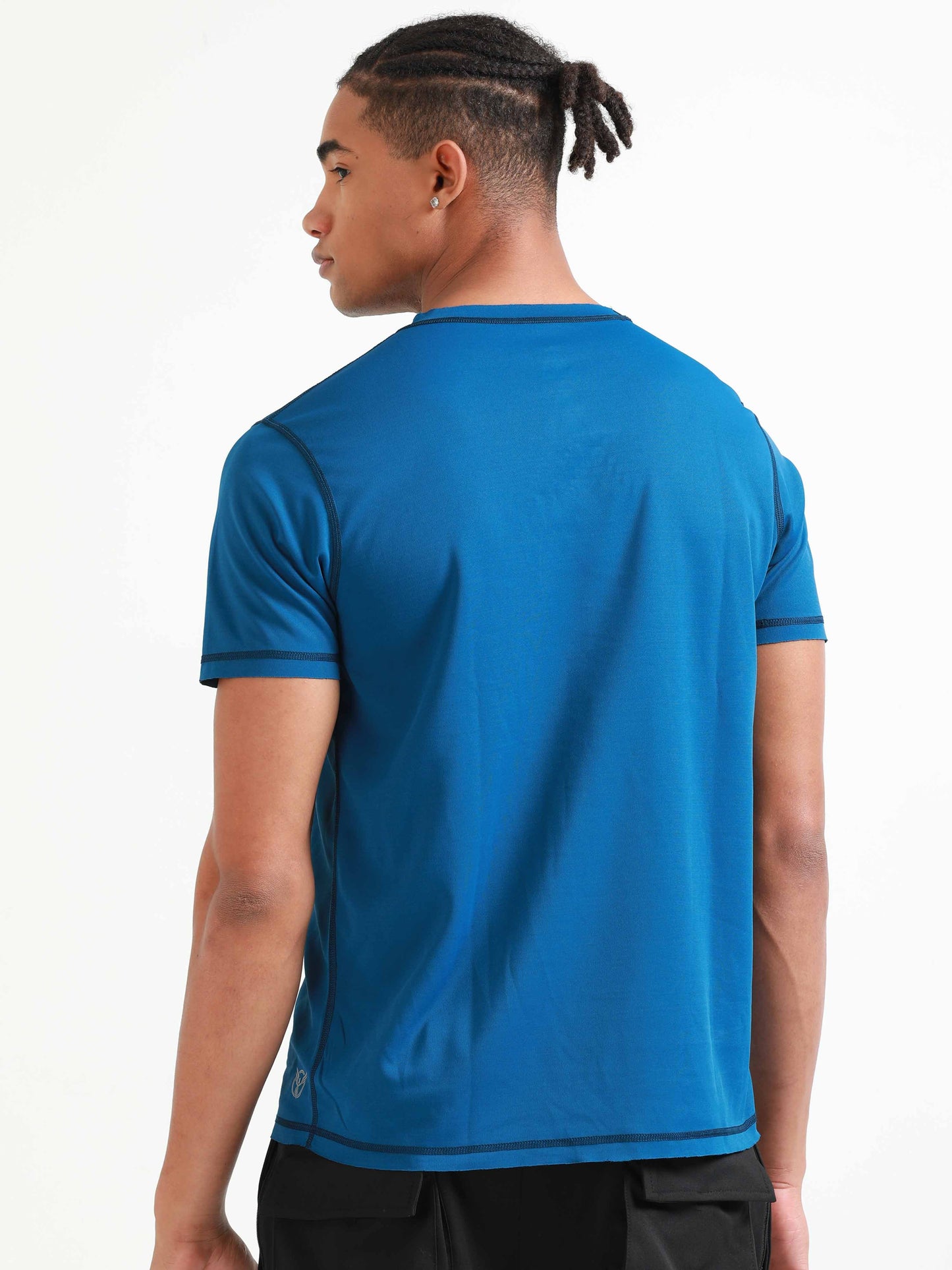 Active Crew neck chest printed reversable performance Tee