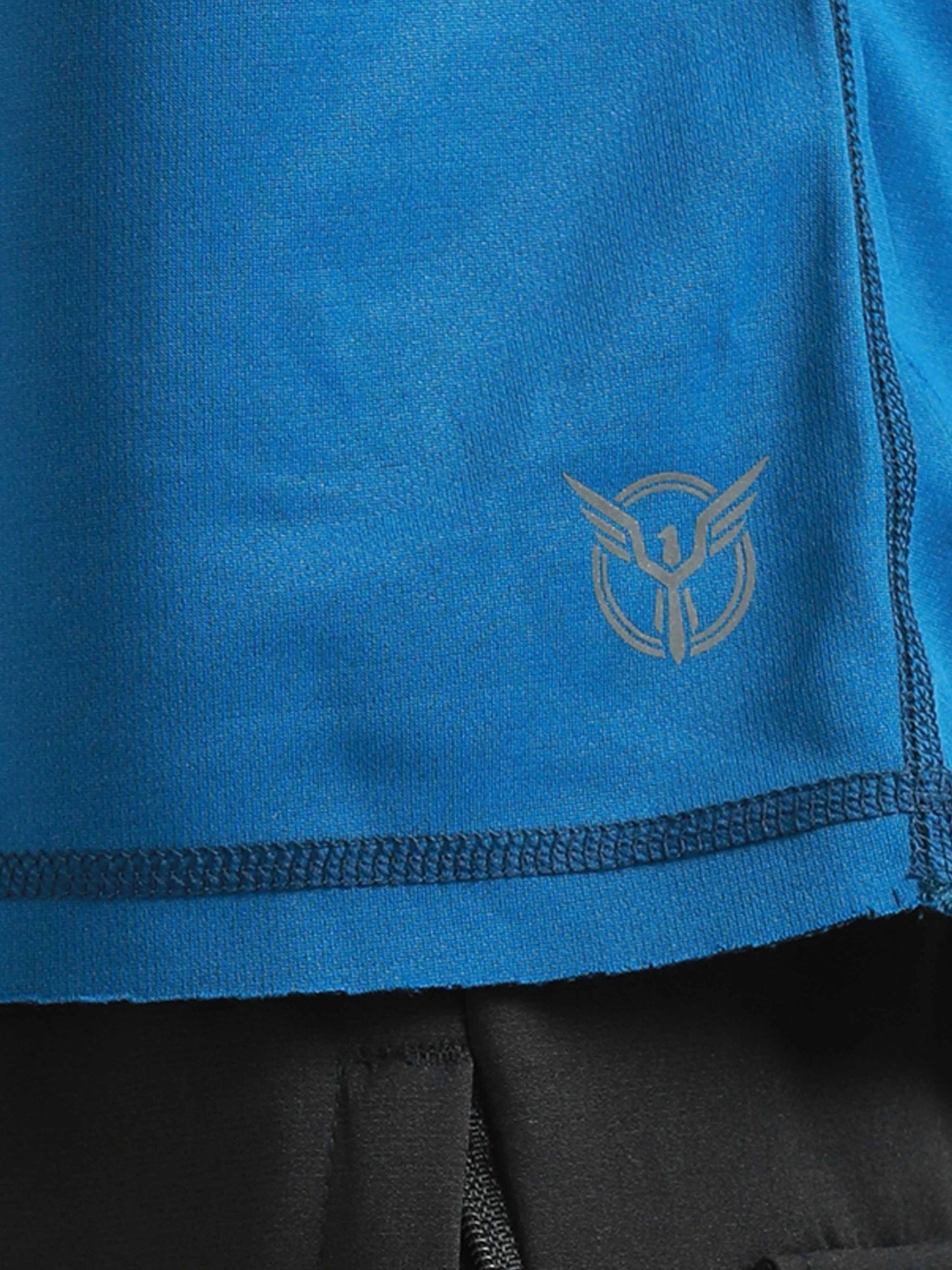 Active Crew neck chest printed reversable performance Tee