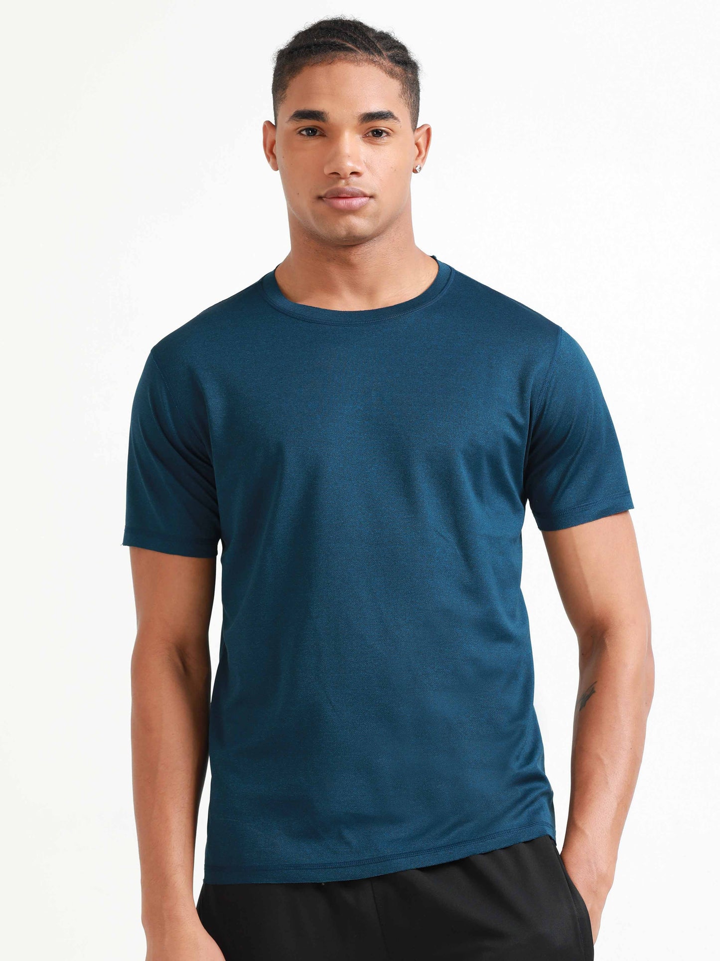 Active Crew neck chest printed reversable performance Tee