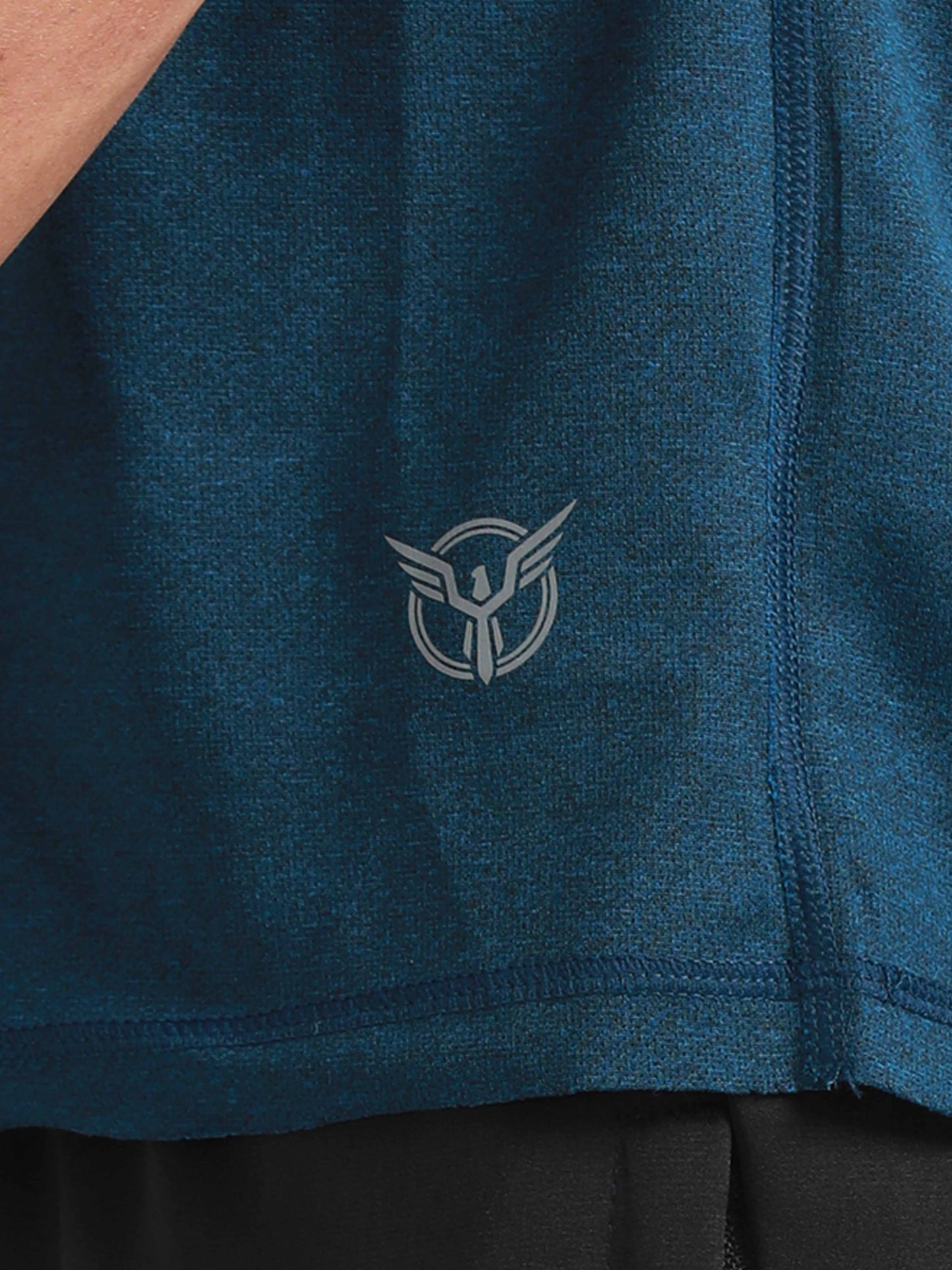 Active Crew neck chest printed reversable performance Tee