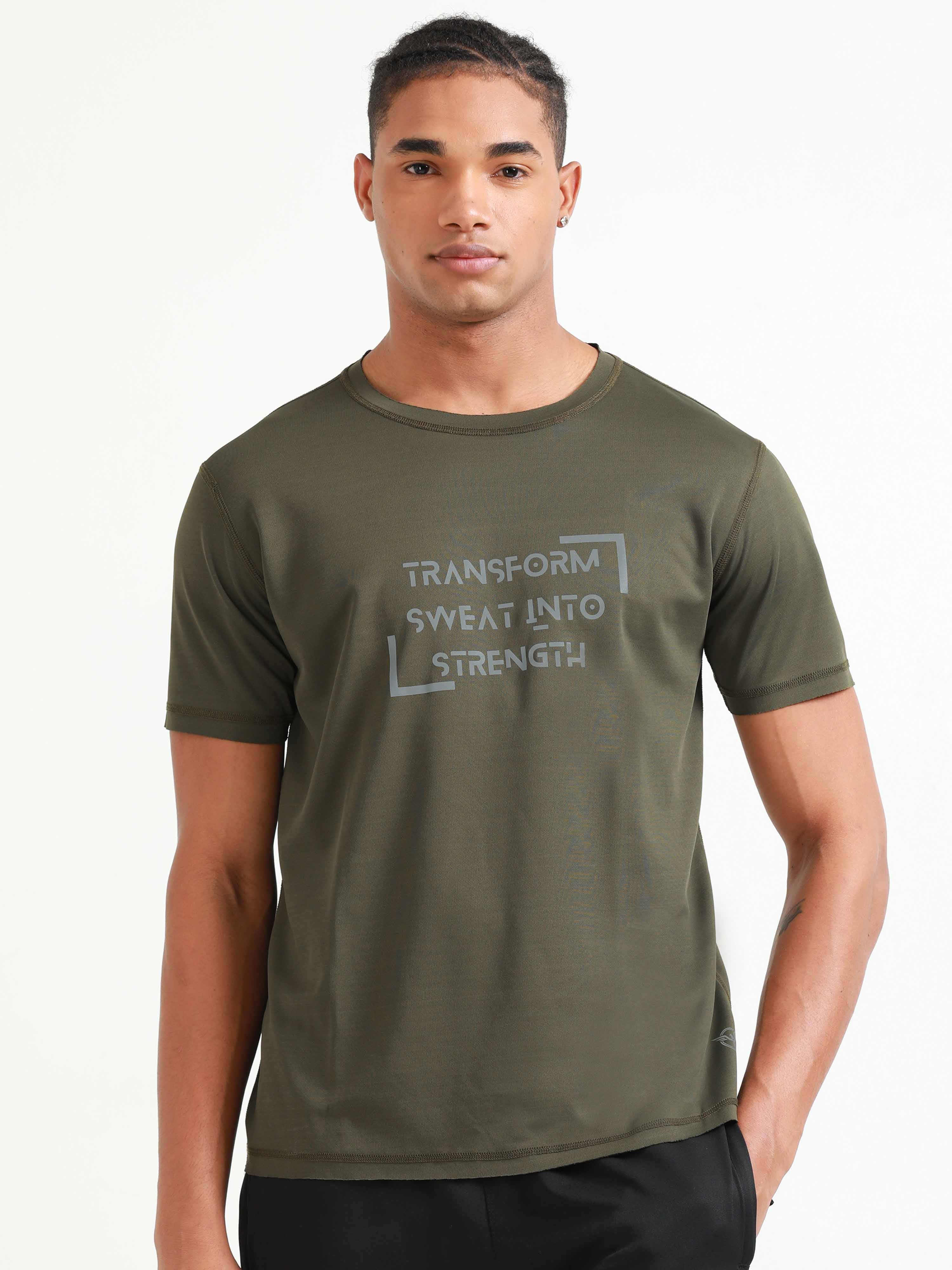 Active Crew neck printed reversable performance Tee