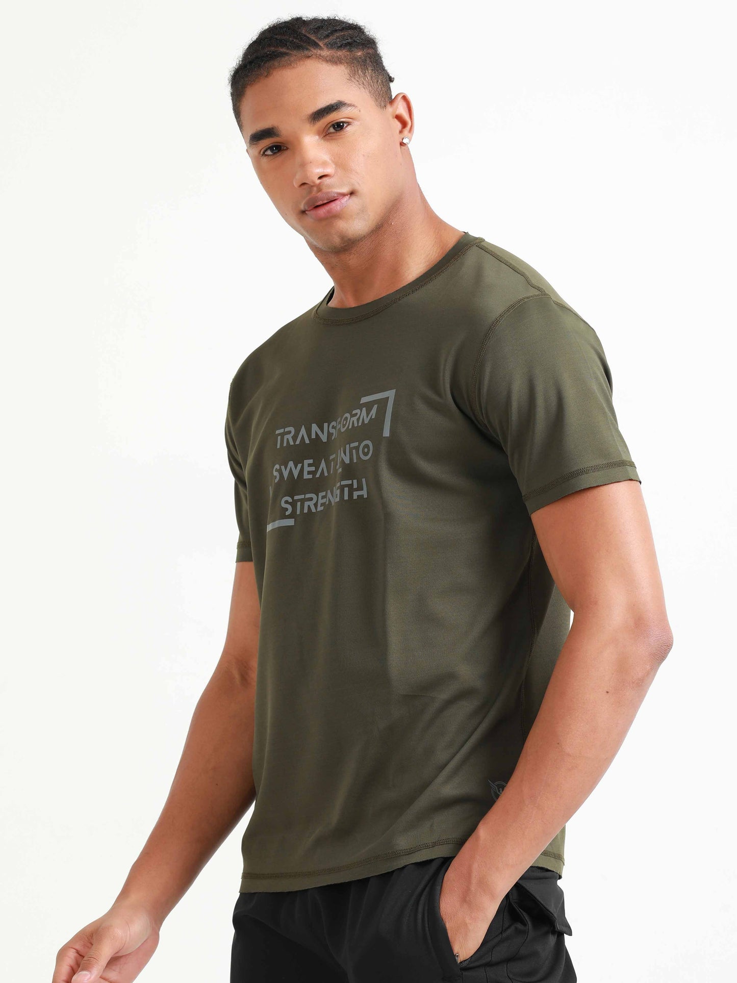 Active Crew neck printed reversable performance Tee
