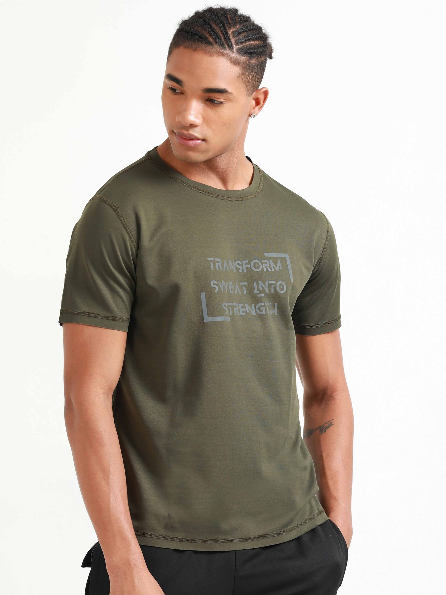 Active Crew neck printed reversable performance Tee