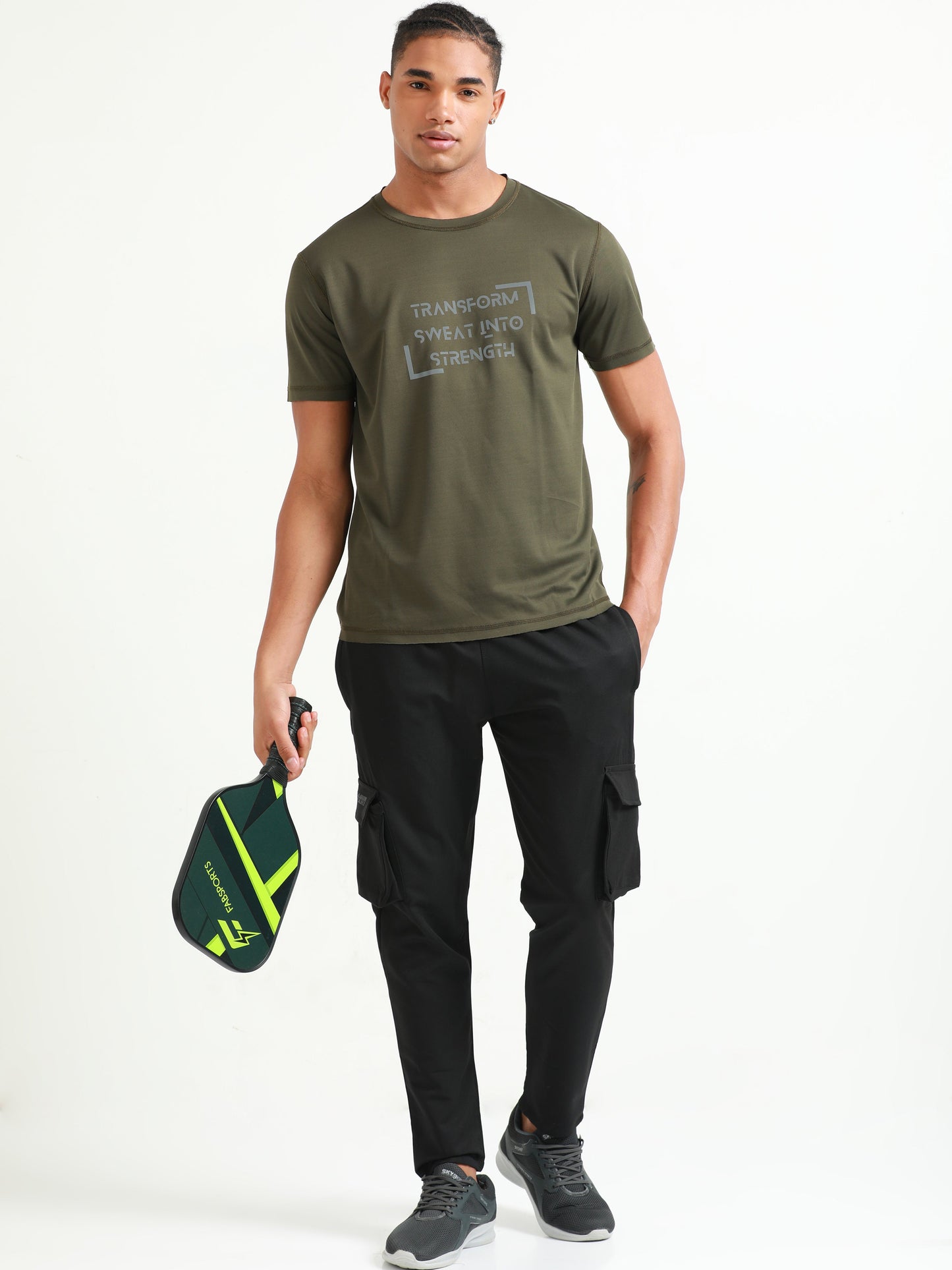 Active Crew neck printed reversable performance Tee