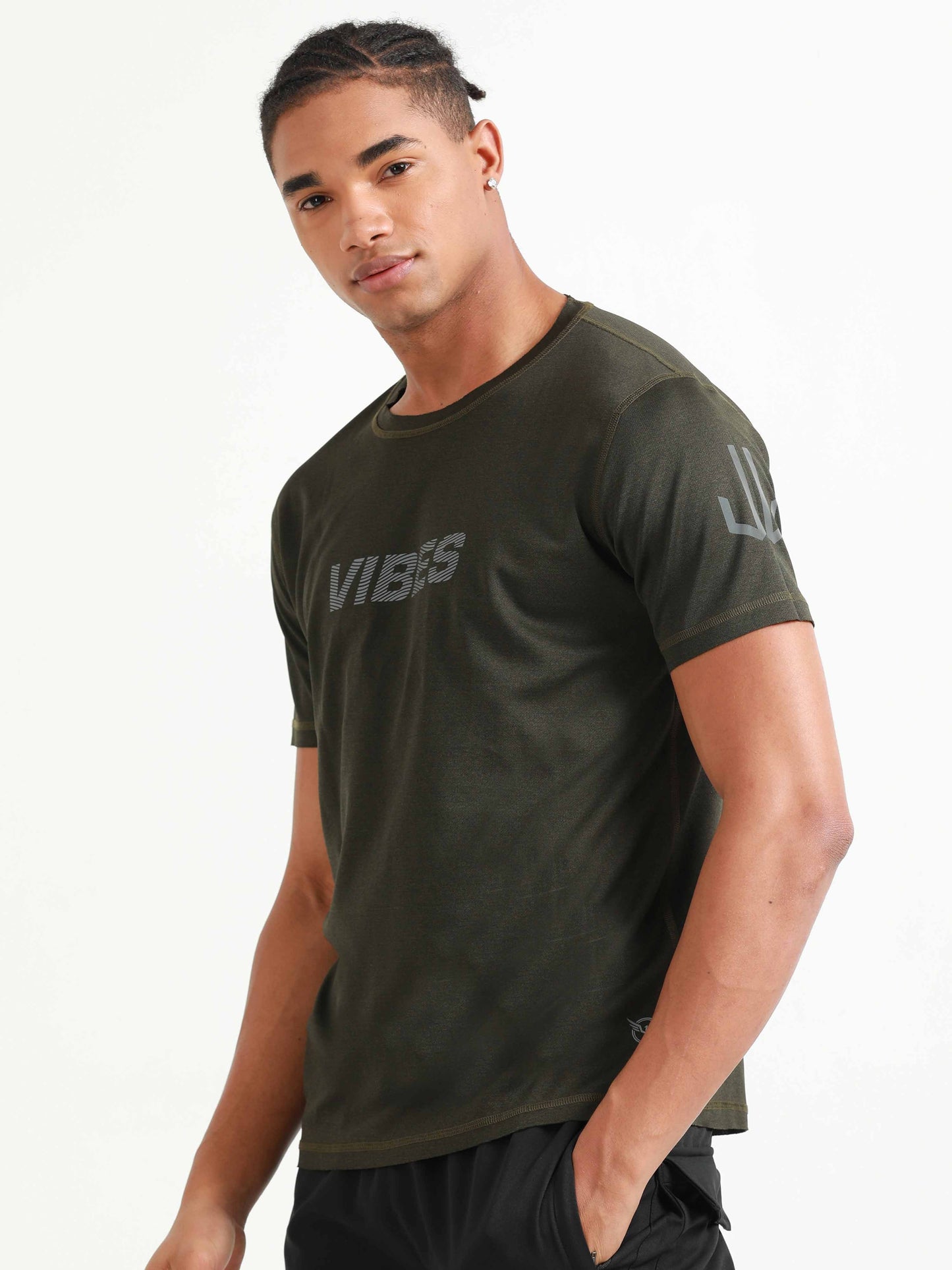 Active Crew neck printed reversable performance Tee