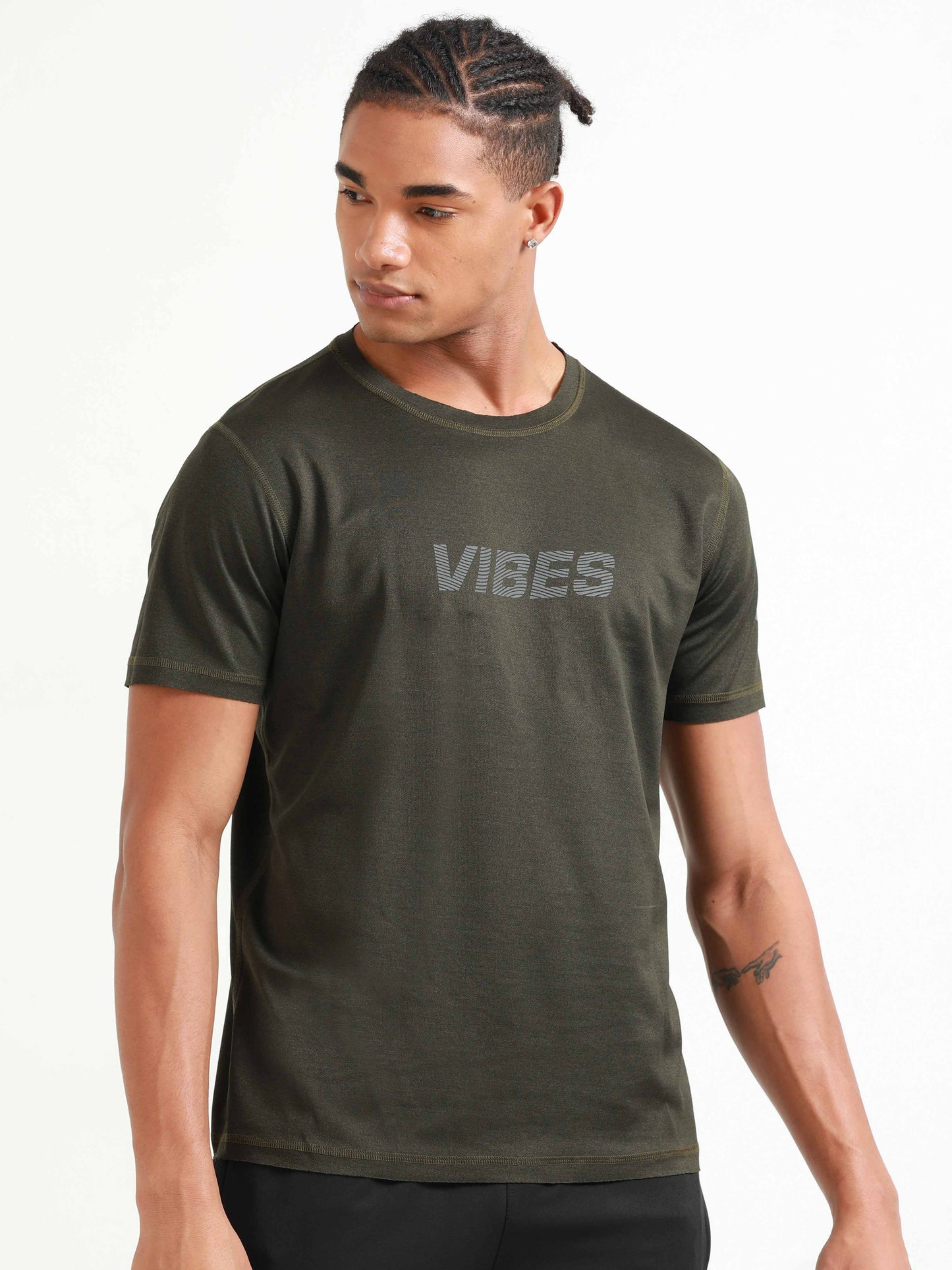 Active Crew neck printed reversable performance Tee