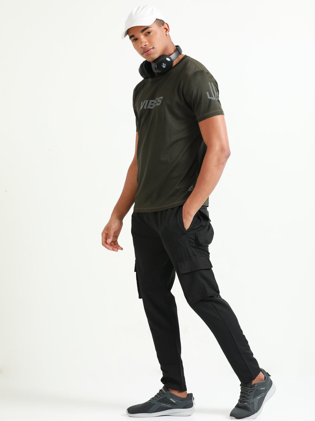 Active Crew neck printed reversable performance Tee