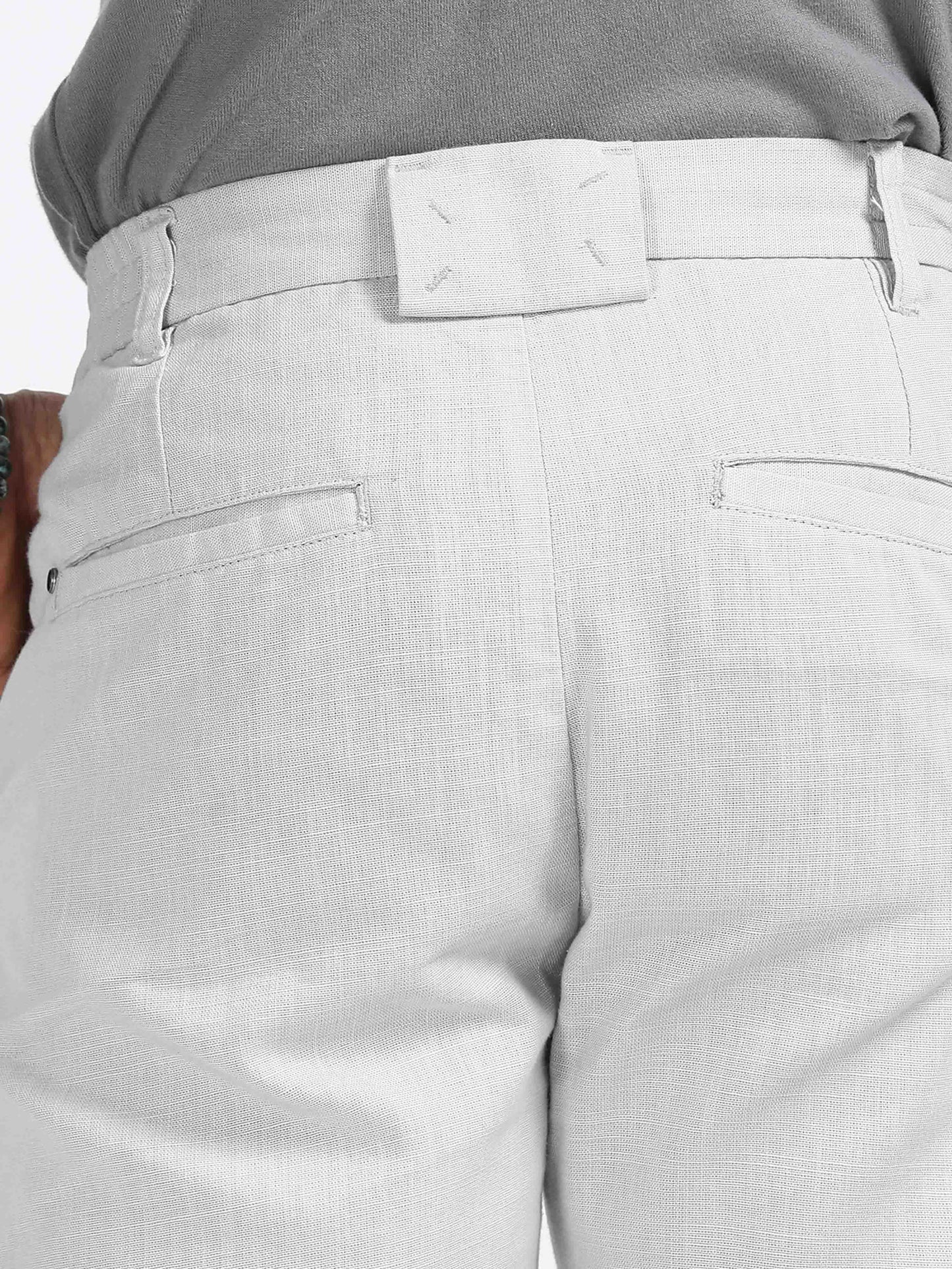 Elite Pleated Trouser - Linen Feels In Off White