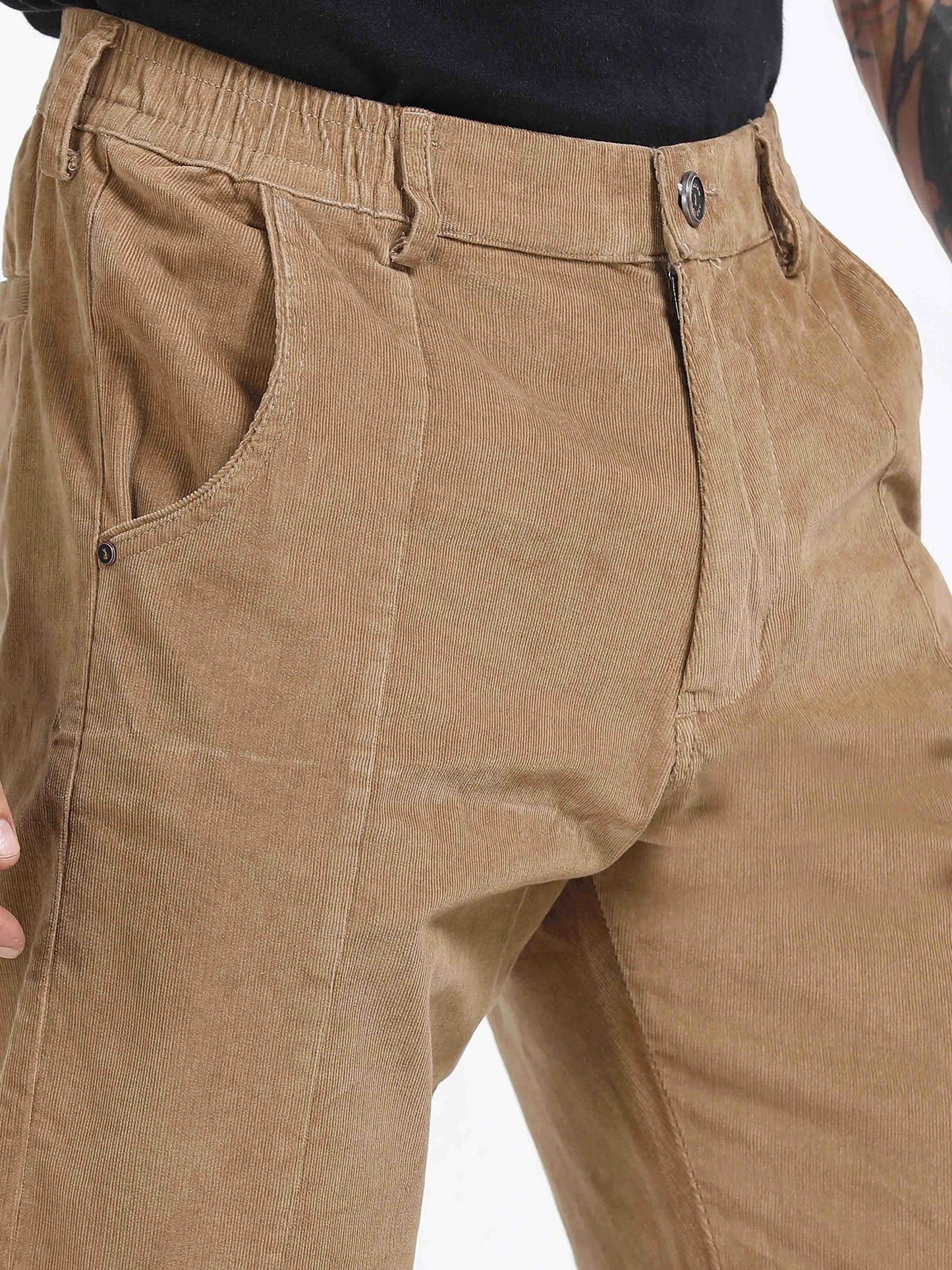 Premium Corduroy Pant In Khaki
