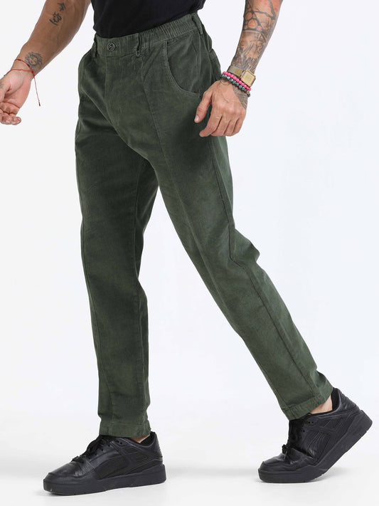 Premium Corduroy Pant In Olive