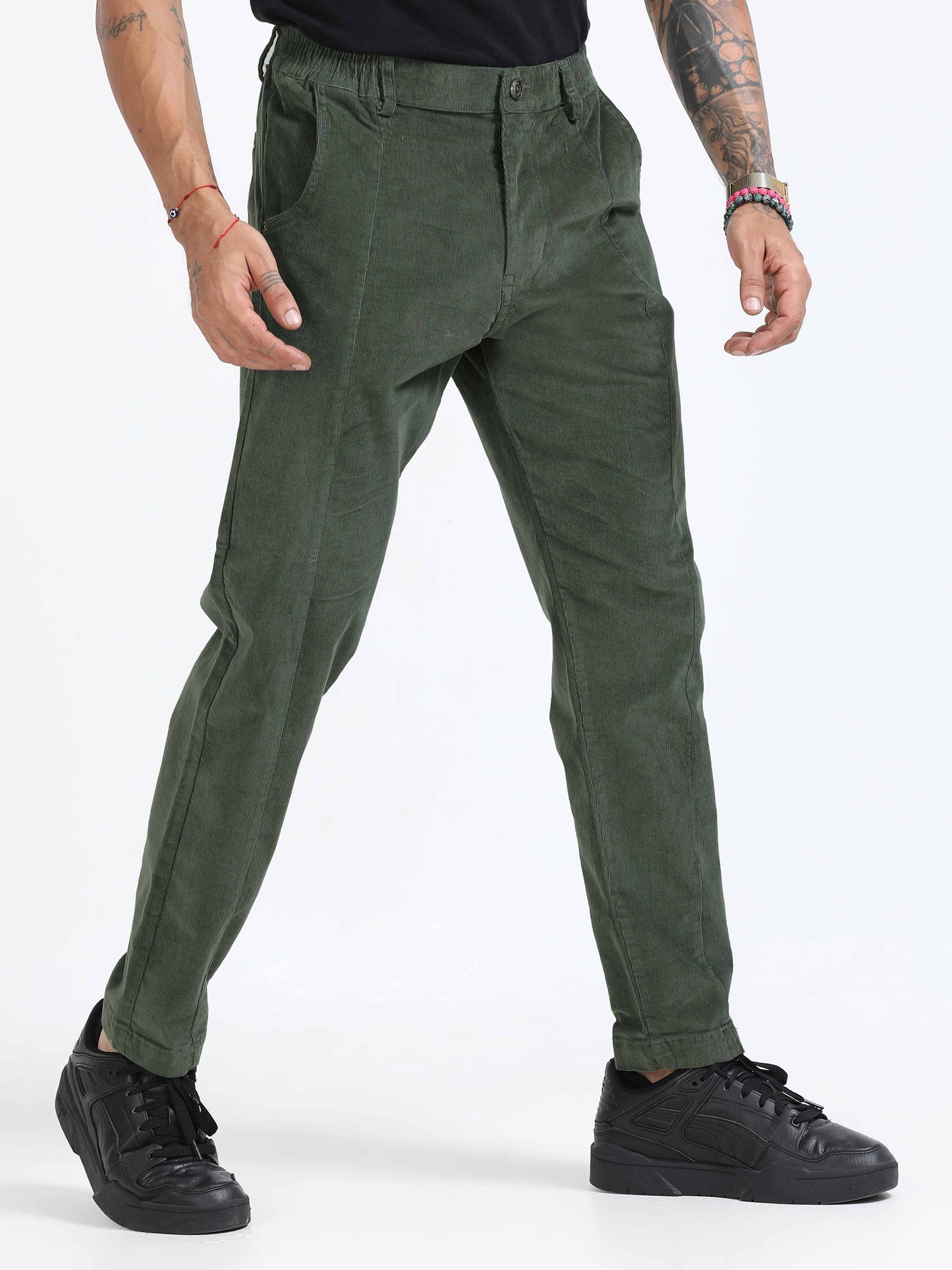Premium Corduroy Pant In Olive