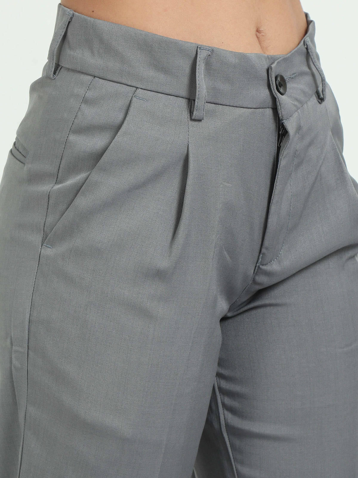 Women Bon Voyage Pleat Pant-Lt Grey