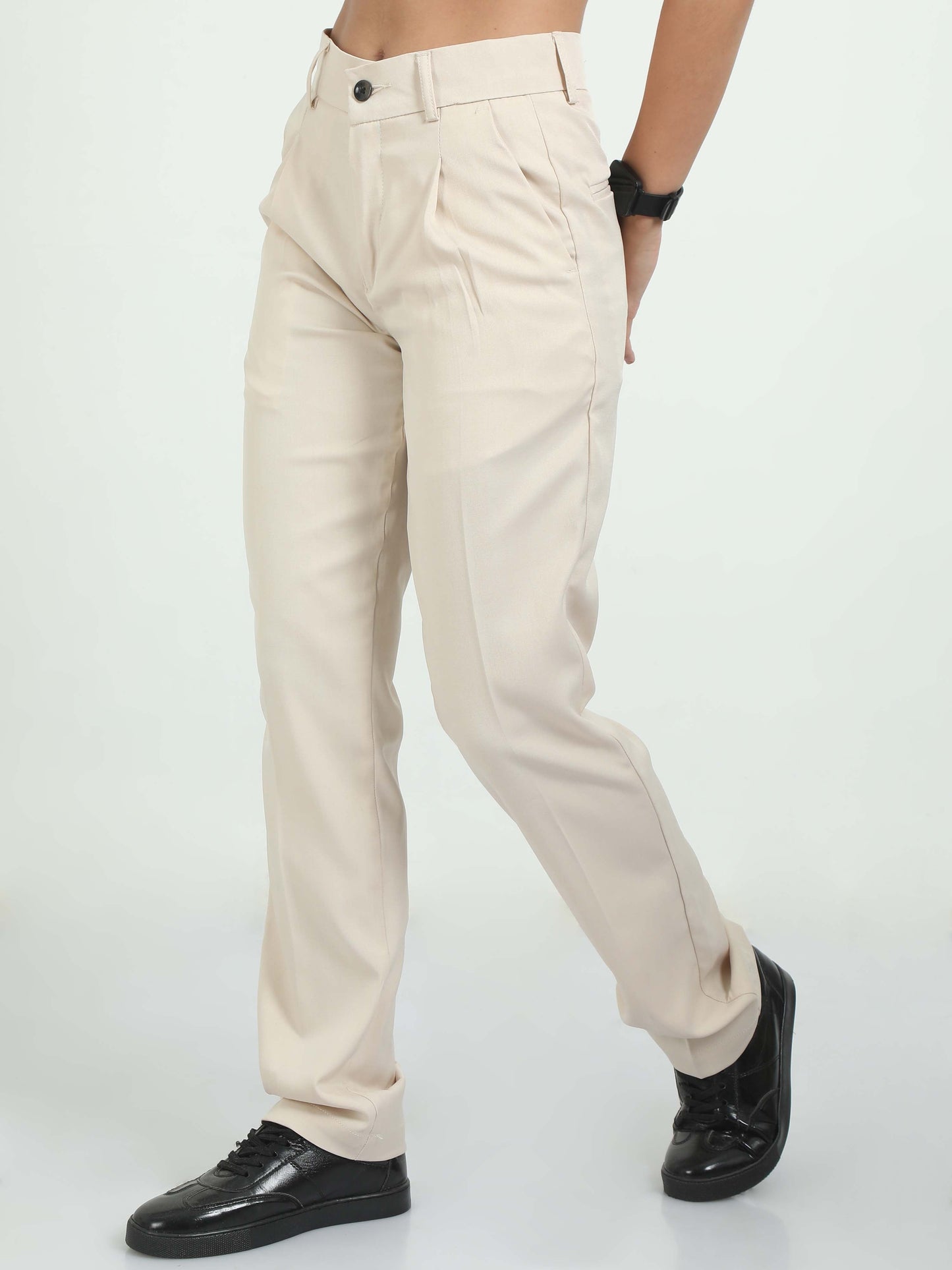 Women Bon Voyage Pleat Pant-Cream