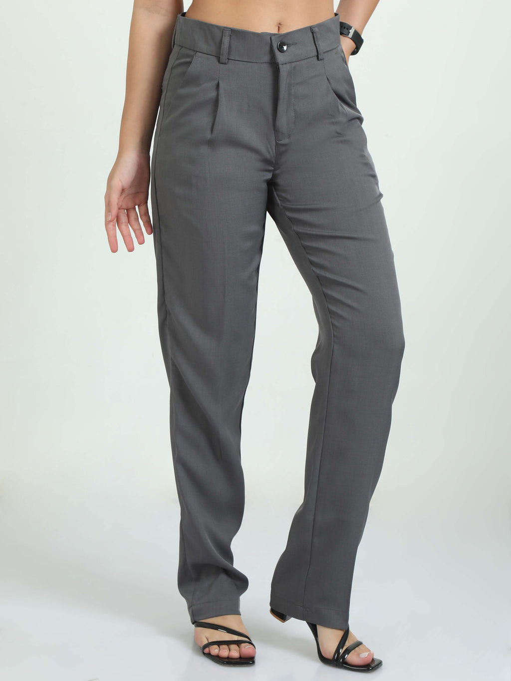 Women Bon Voyage Pleat Pant-Dk Grey