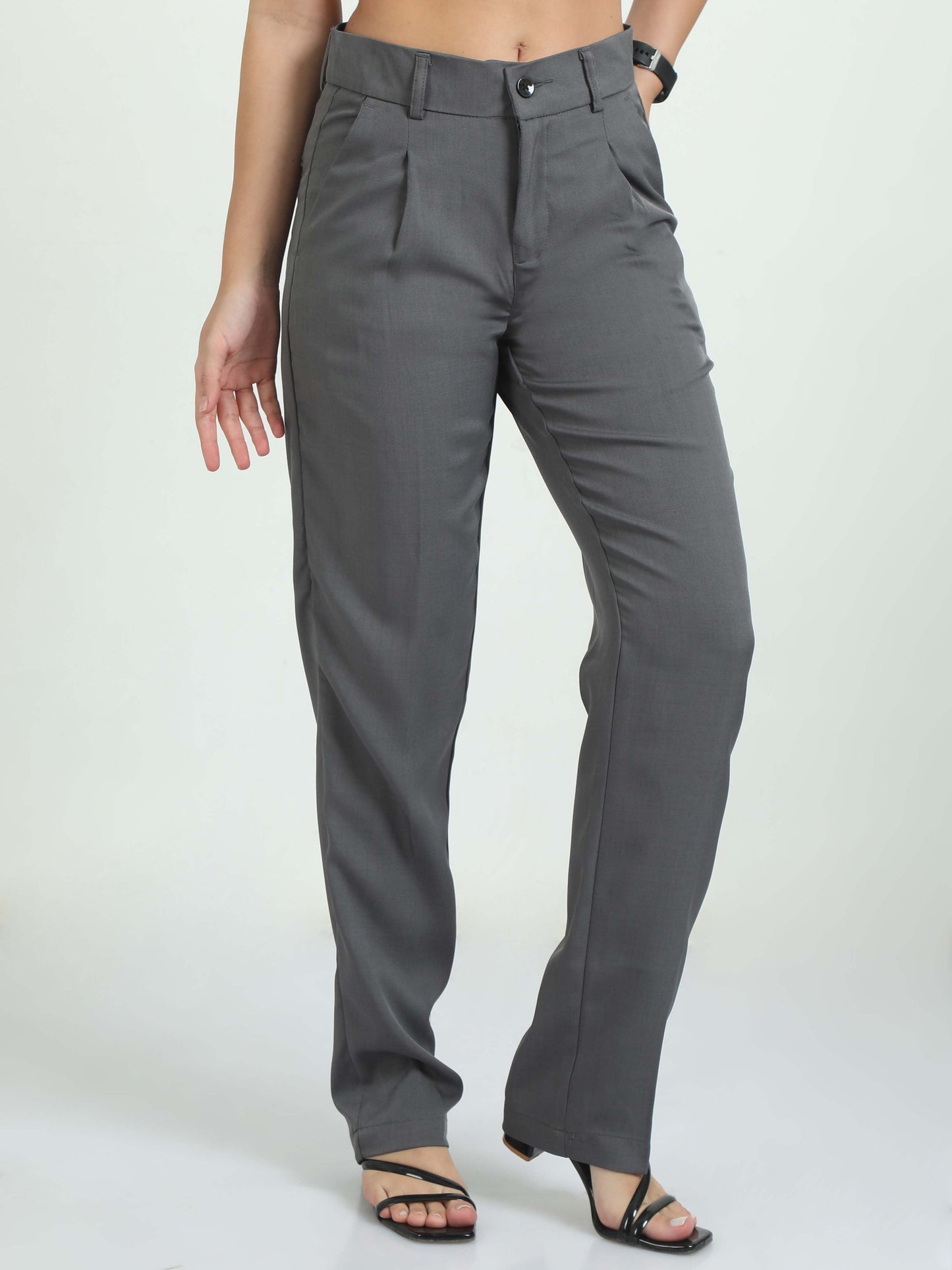 Women Bon Voyage Pleat Pant-Dk Grey
