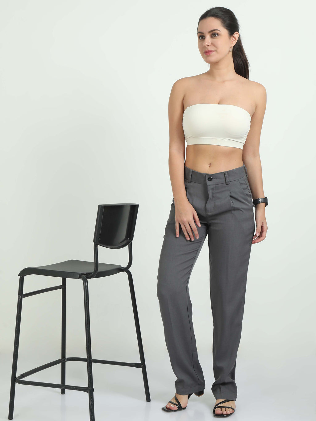 Women Bon Voyage Pleat Pant-Dk Grey