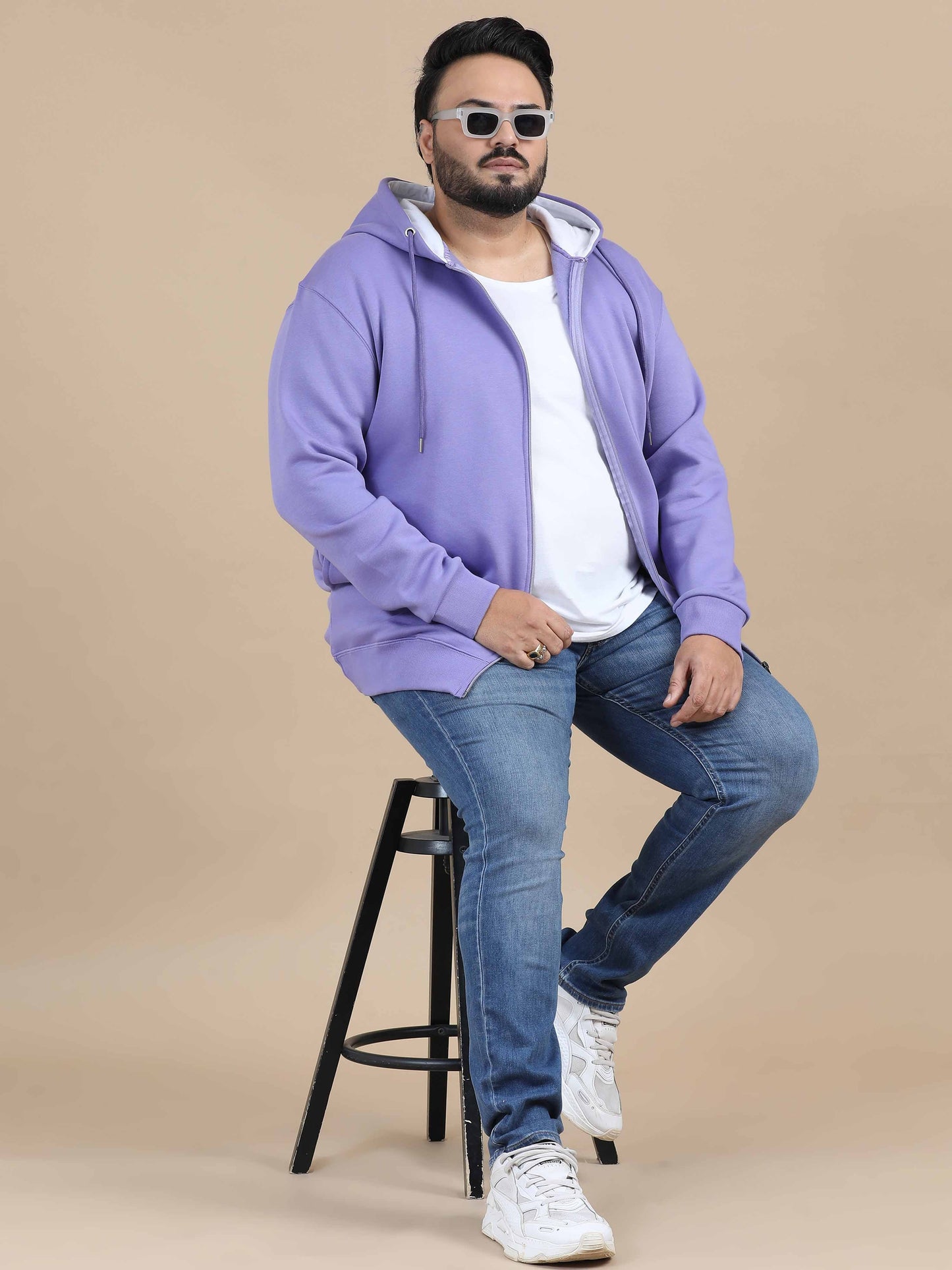 CozyPeak Plus Size Lavender Hoodie