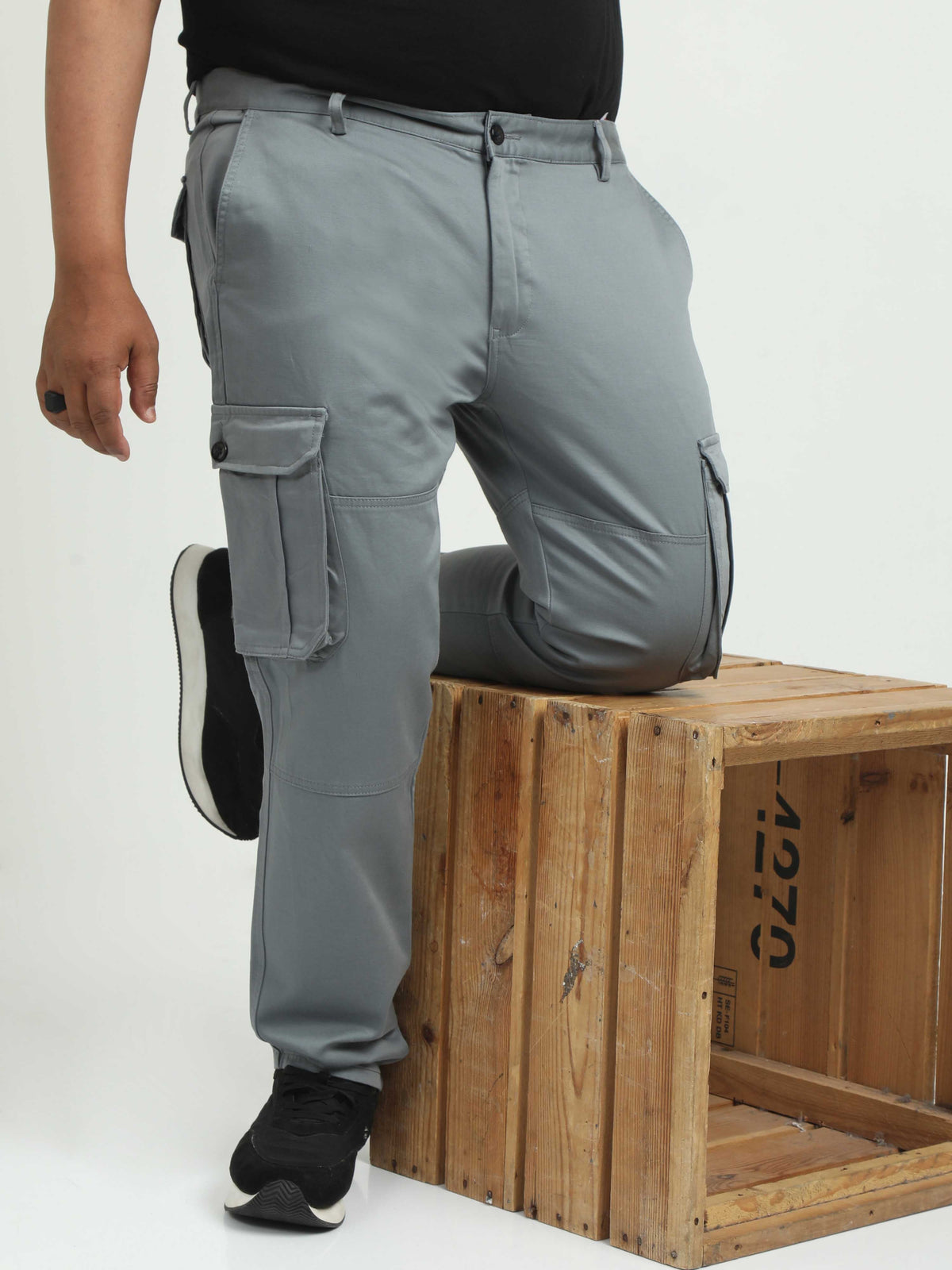 Men Plus Cargo-Grey