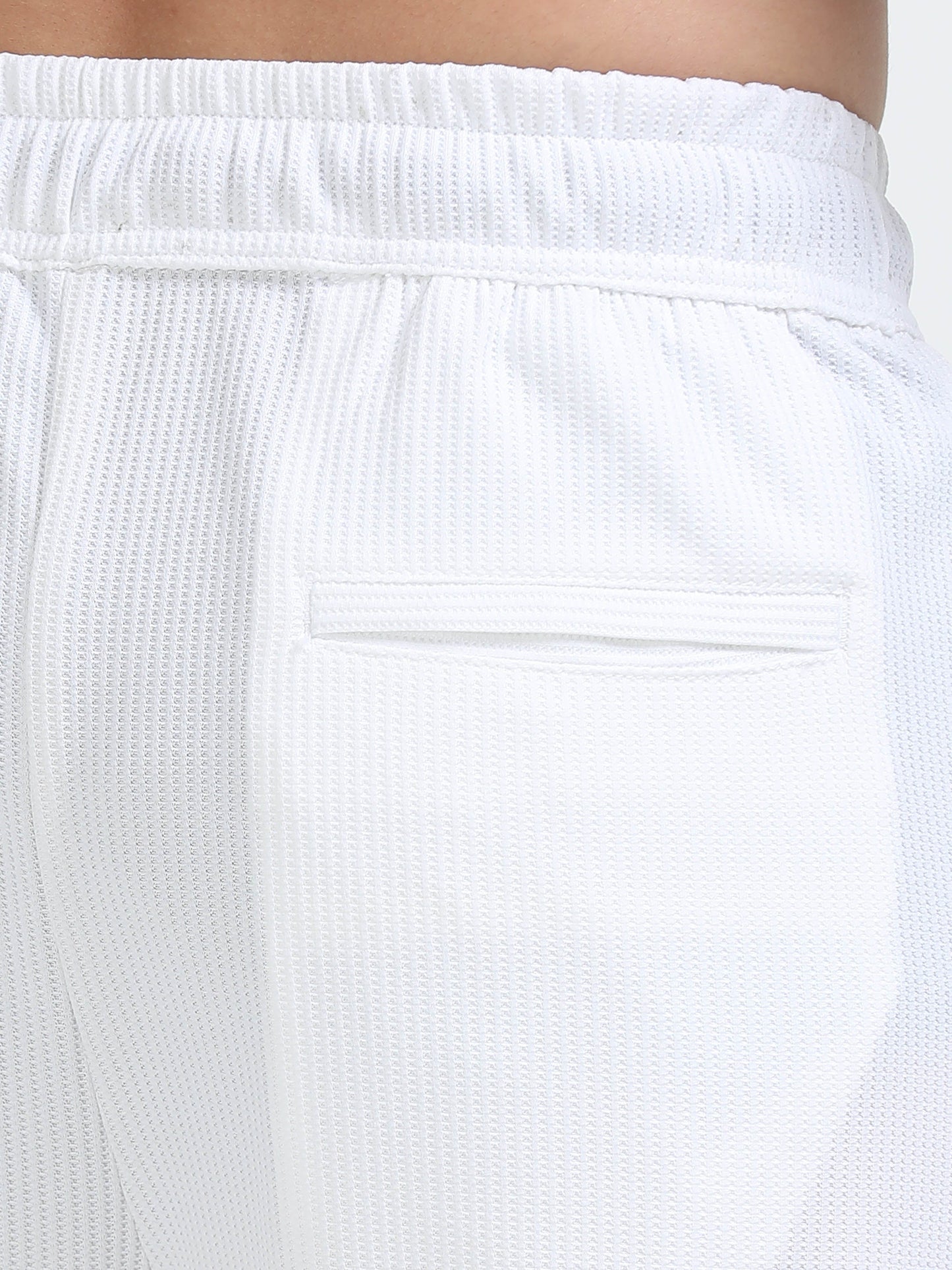 Men Popcorn Traveller Trouser-White