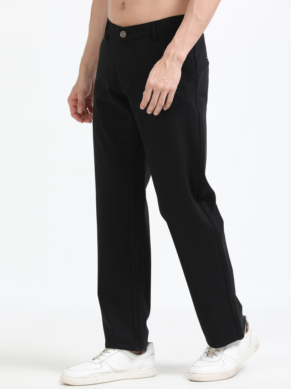Men Tencil Leisure Trousers-Black