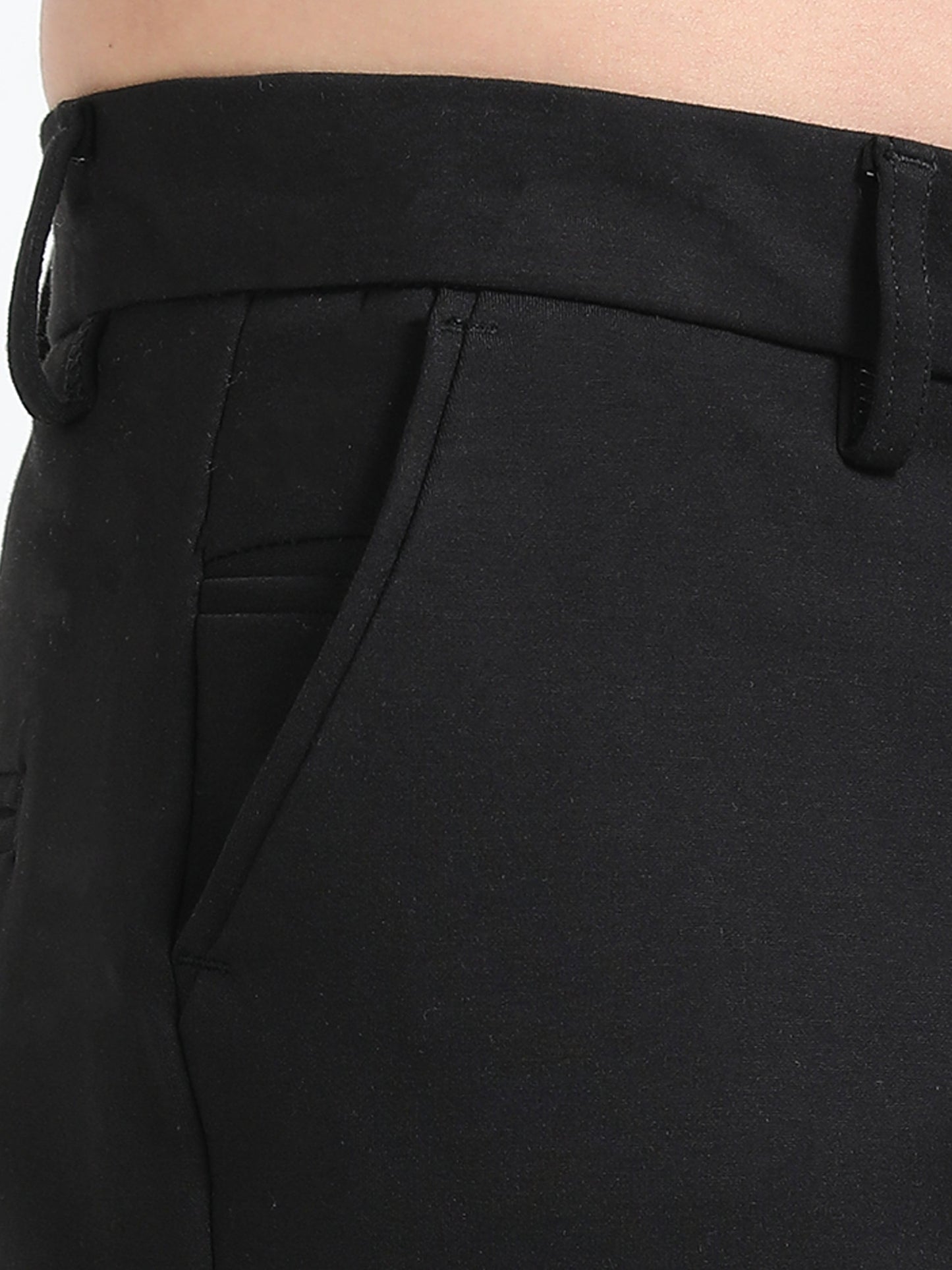 Men Tencil Leisure Trousers-Black