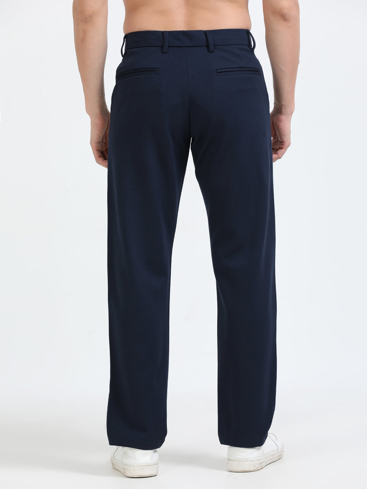 Men Tencil Leisure Trousers-Navy