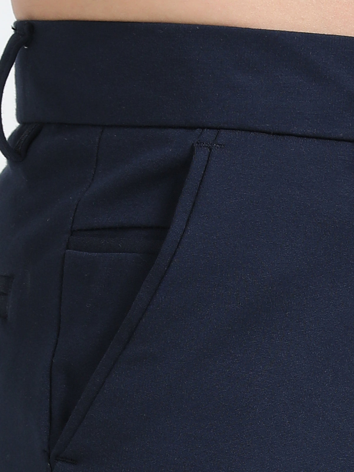 Men Tencil Leisure Trousers-Navy