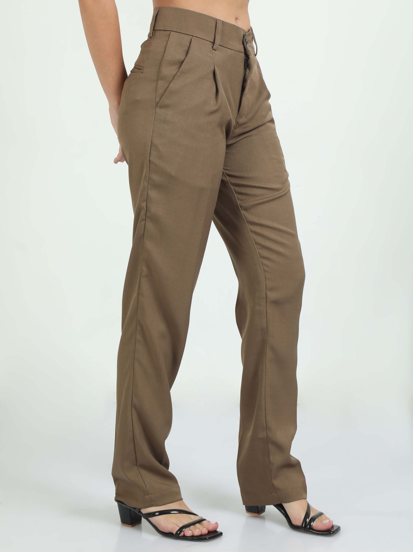 Women Bon Voyage Pleat Pant-Khakhi