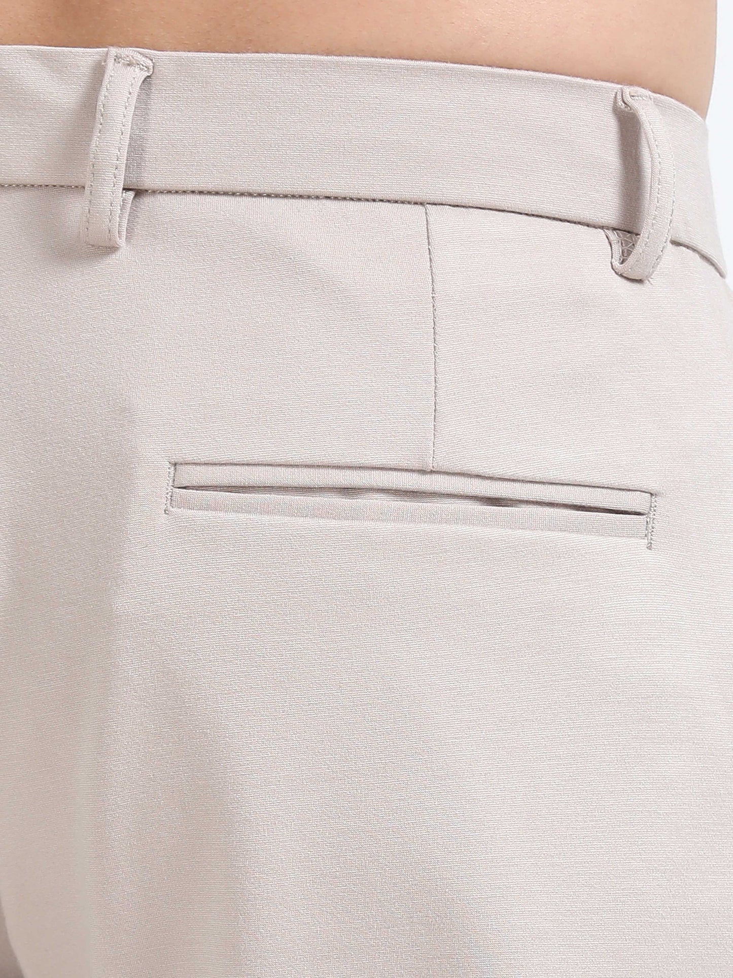 Men Tencil Leisure Trousers-Beige