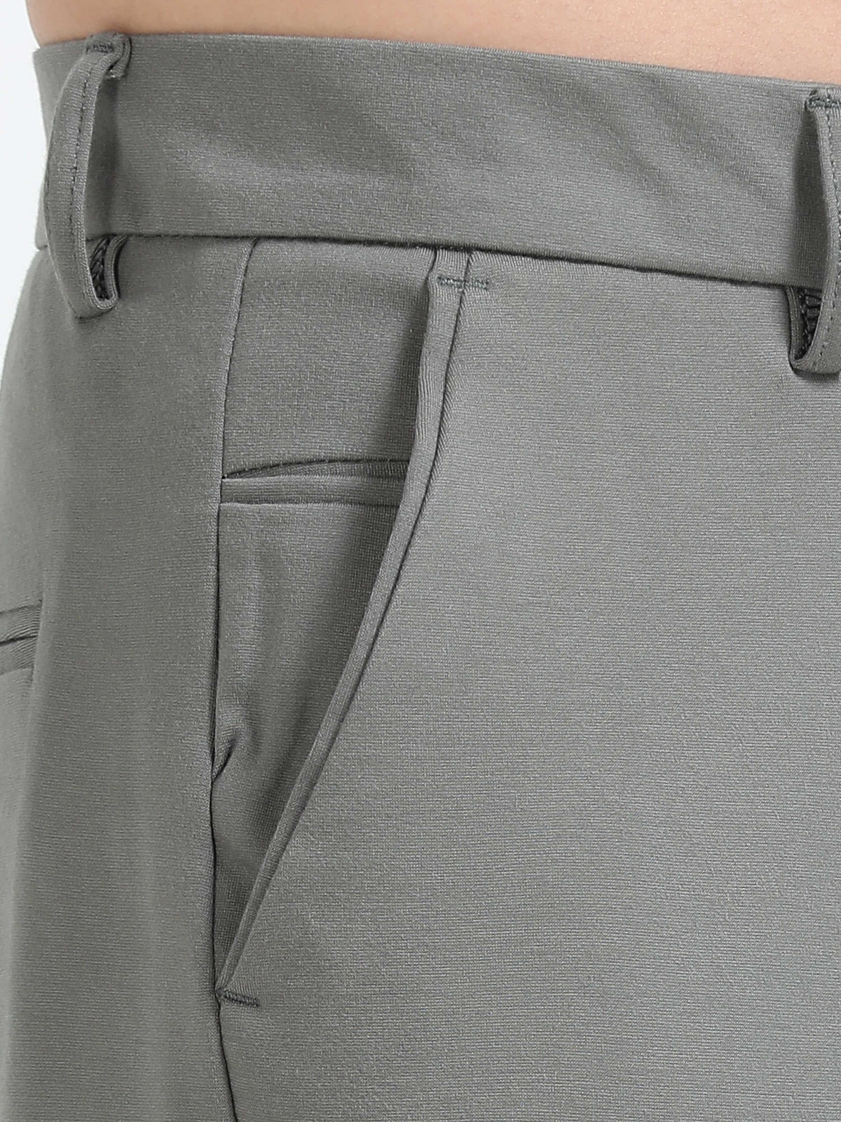 Men Tencil Leisure Trousers-Olive