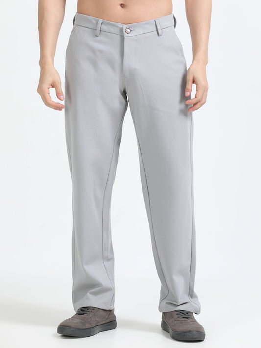 Men Tencil Leisure Light Grey Pants