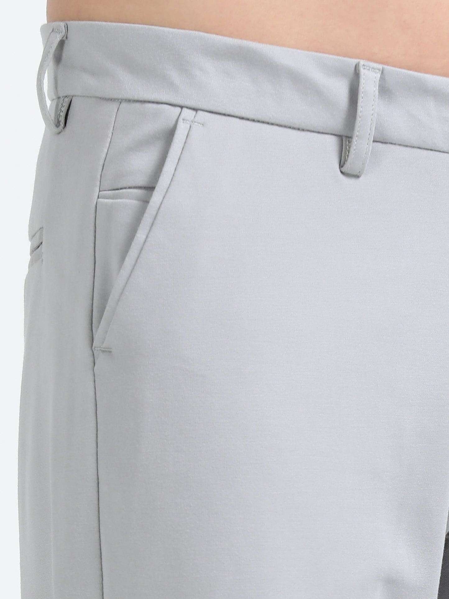 Men Tencil Leisure Trousers-Lt Grey