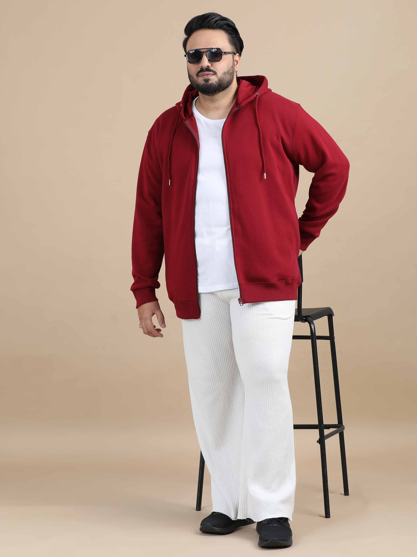 CozyPeak Plus Size Red Hoodie