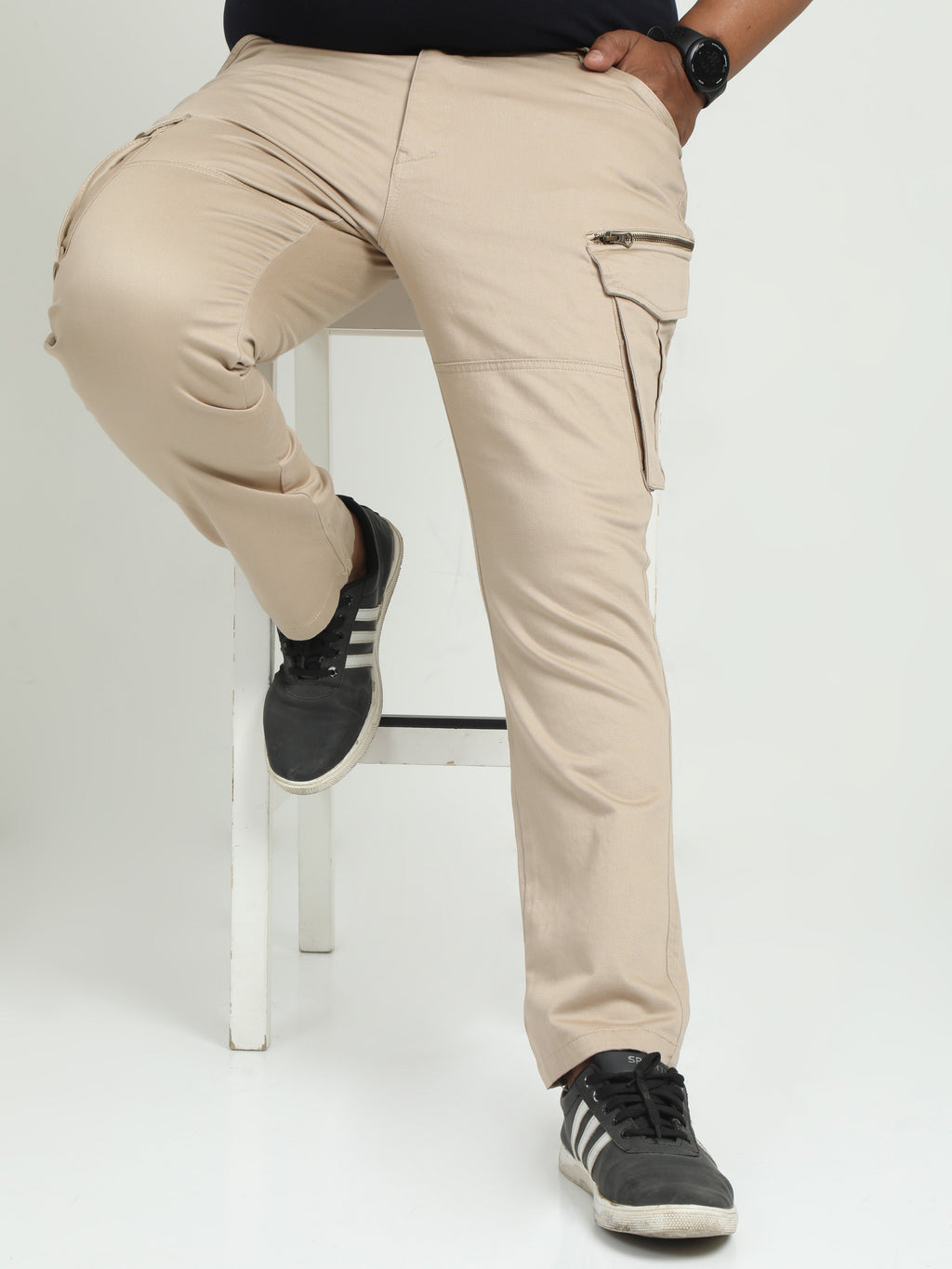 Men Plus Vintage Utility Cargo-Khaki